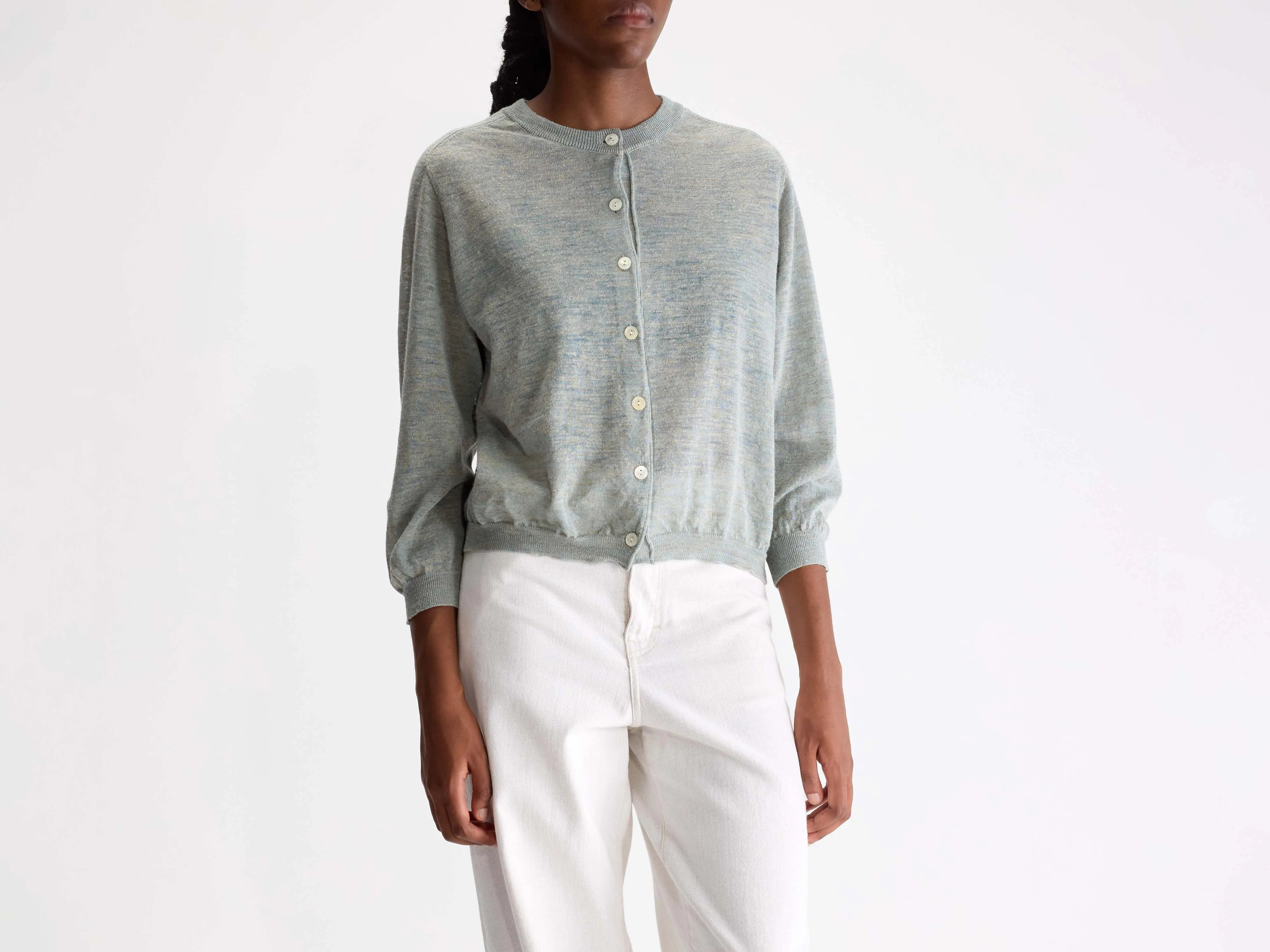 Neeta classic cardigan (251 / W / AQUA)
