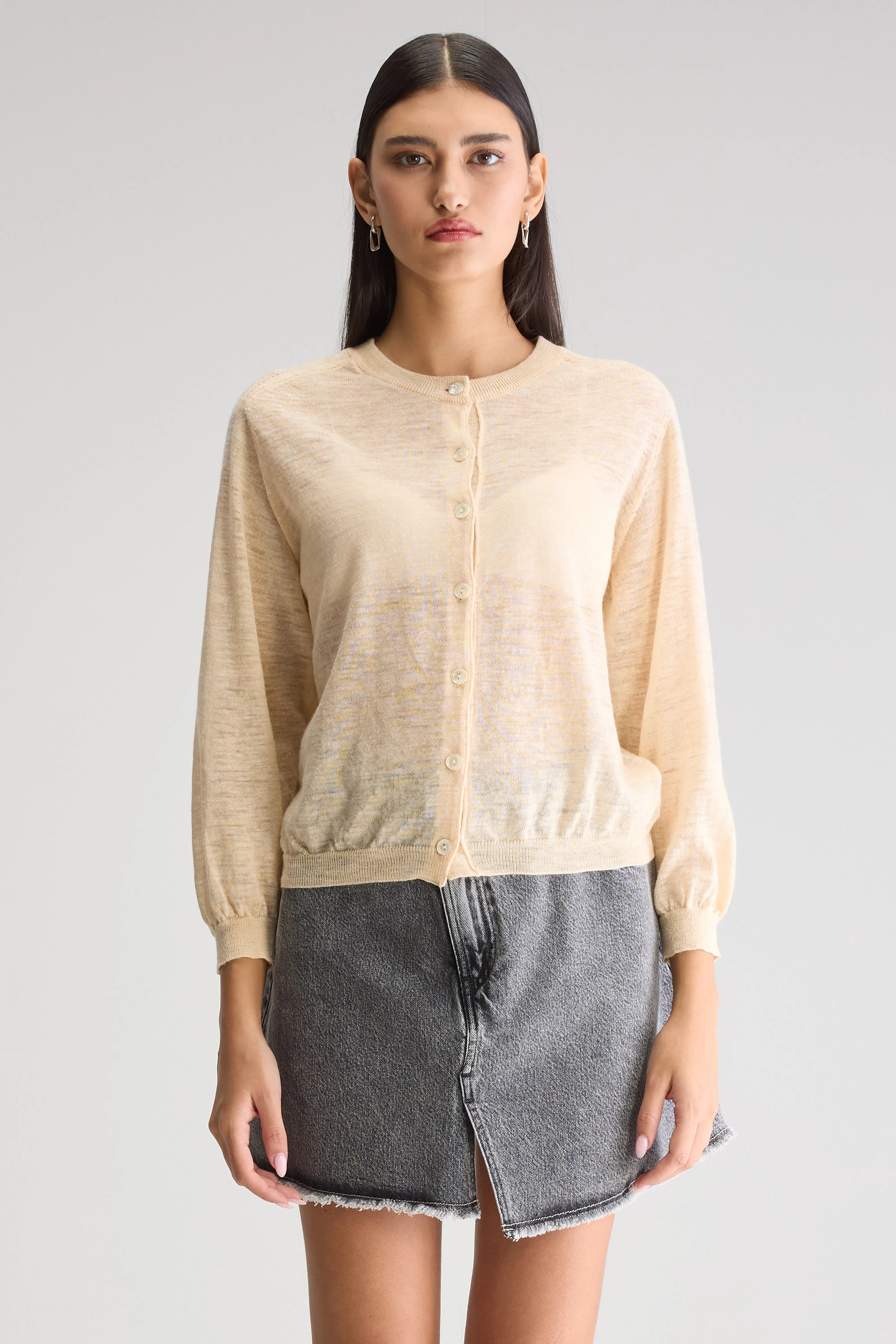 Neeta Classic Cardigan - Ivory For Women | Bellerose