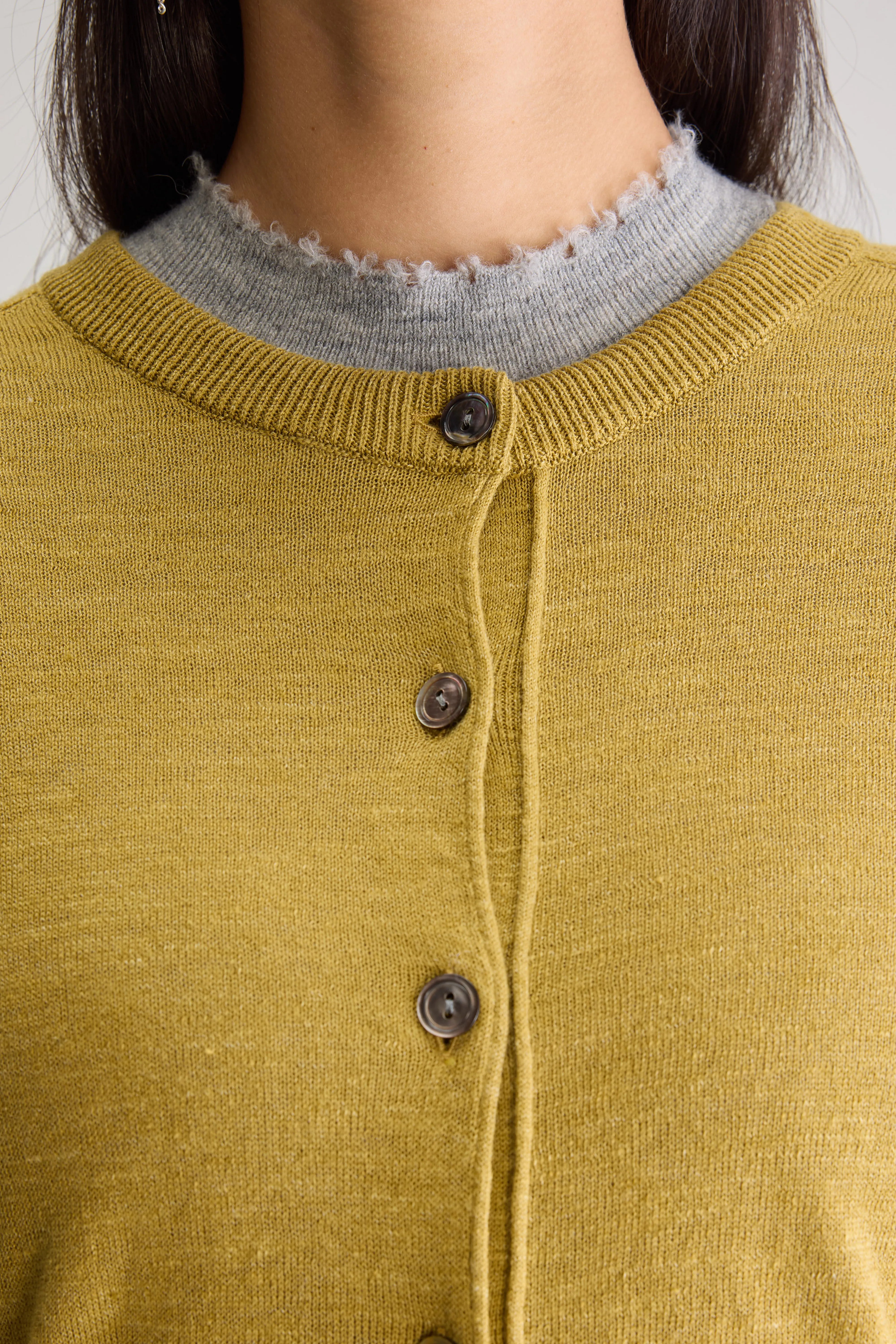 Neeta Classic Cardigan - Antique gold For Women | Bellerose