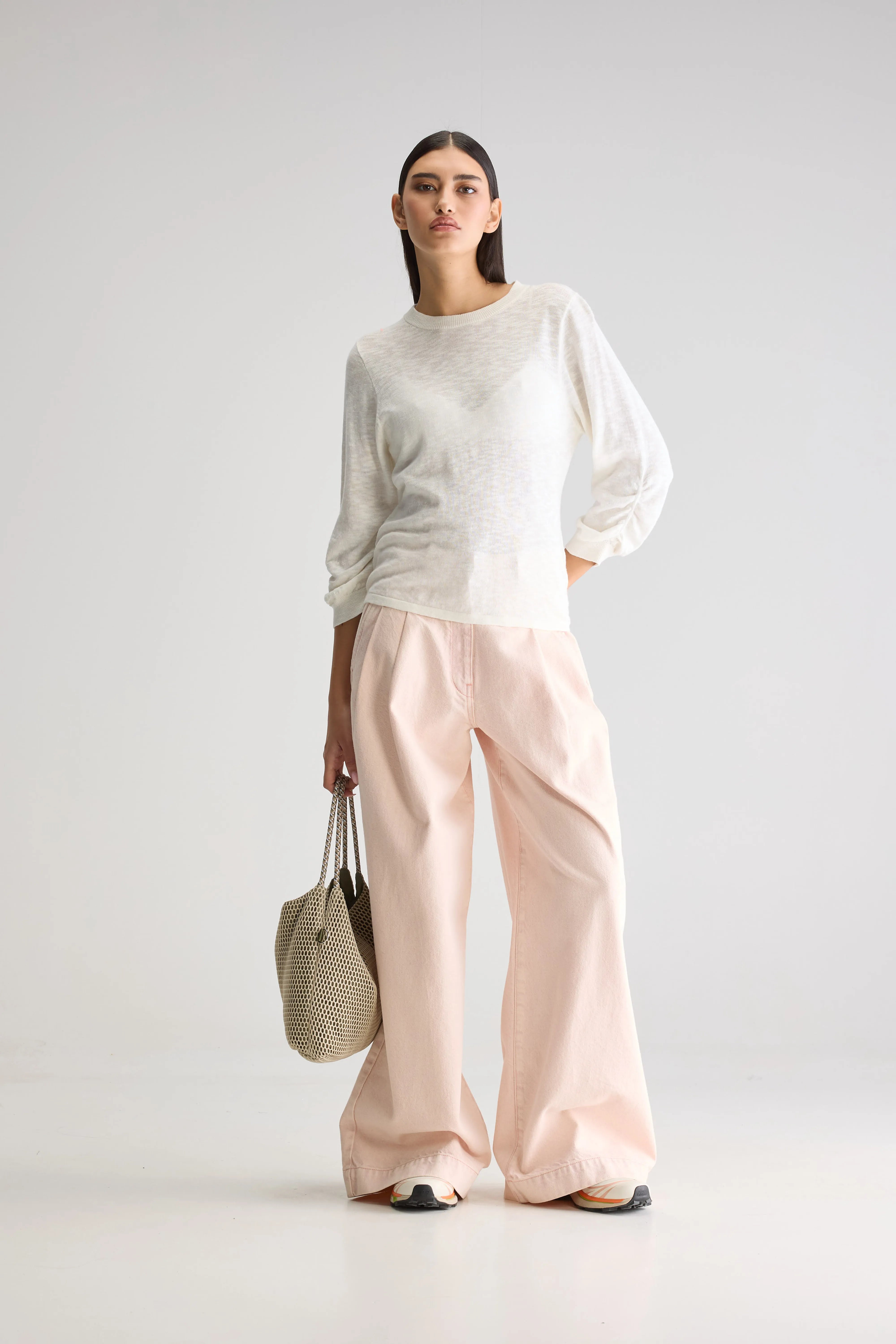 Pull Col Rond Atta - Ecru Pour Femme | Bellerose