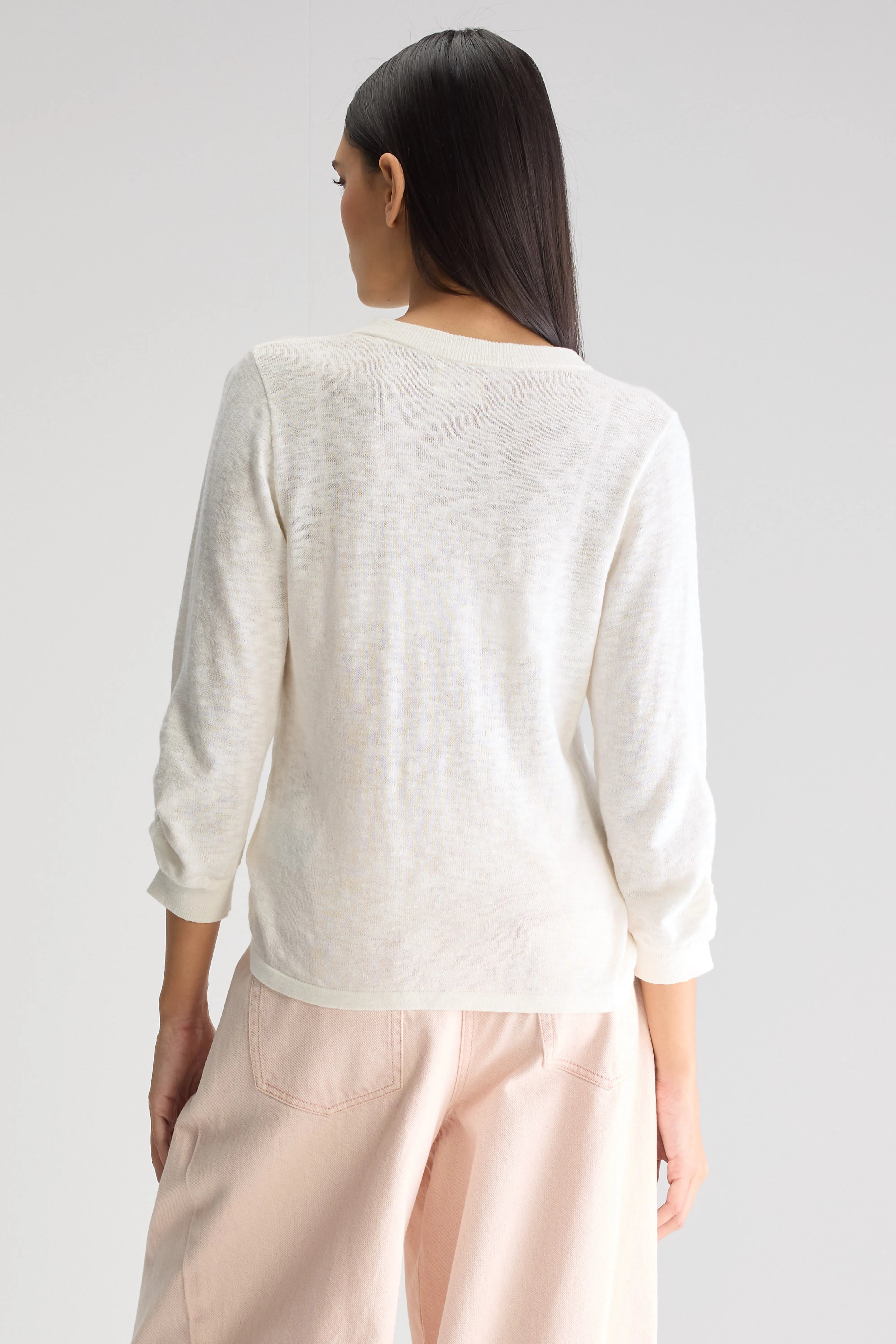 Pull Col Rond Atta - Ecru Pour Femme | Bellerose