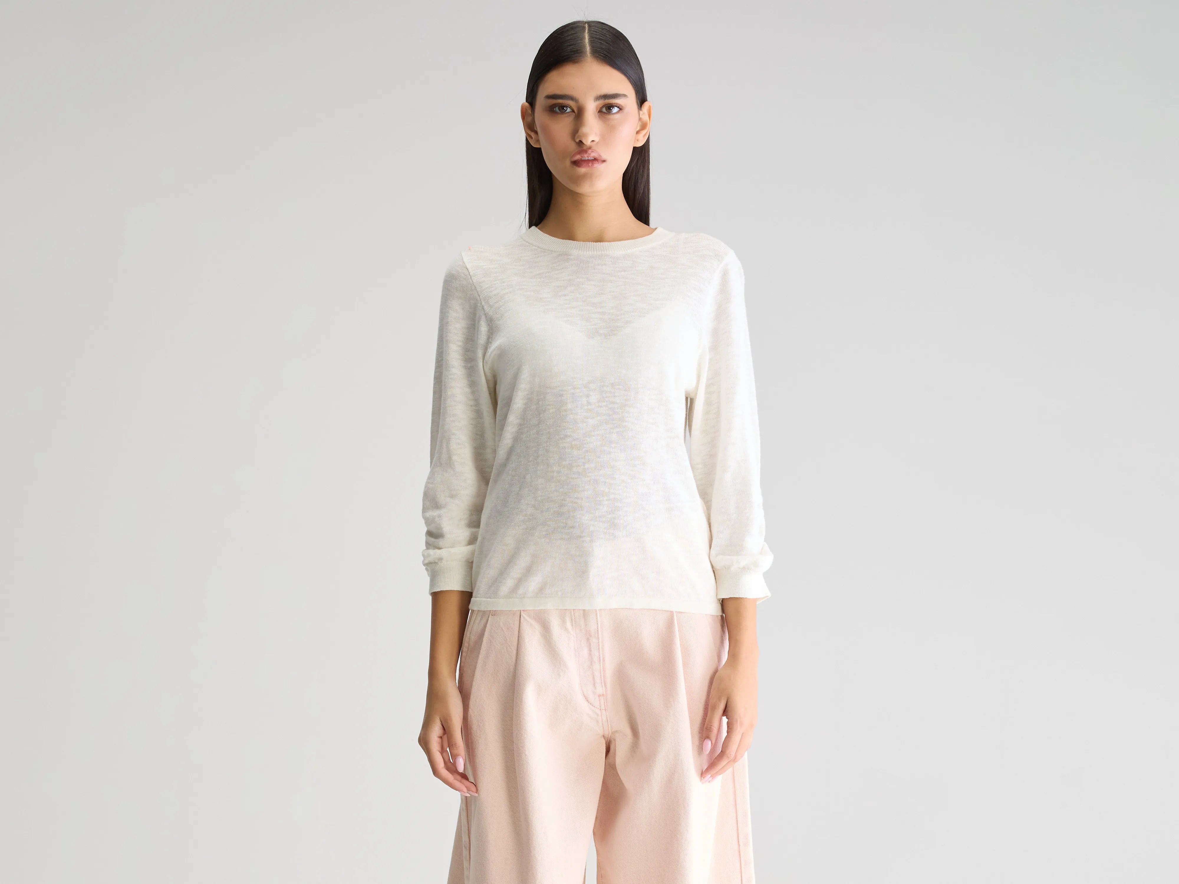 Pull col rond Atta (251 / W / ECRU)