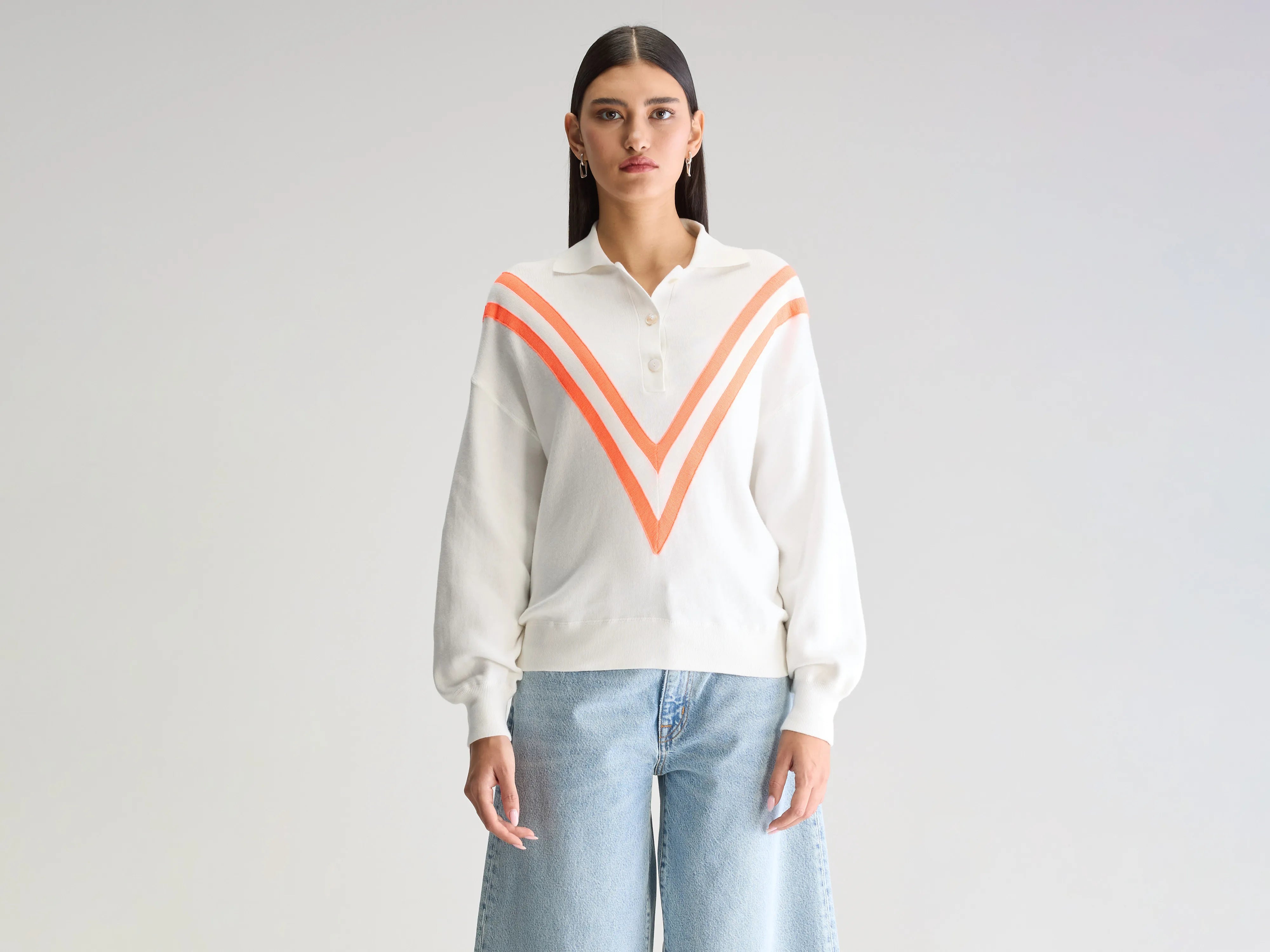 Pull col polo Angvel (251 / W / VINTAGE WHITE)