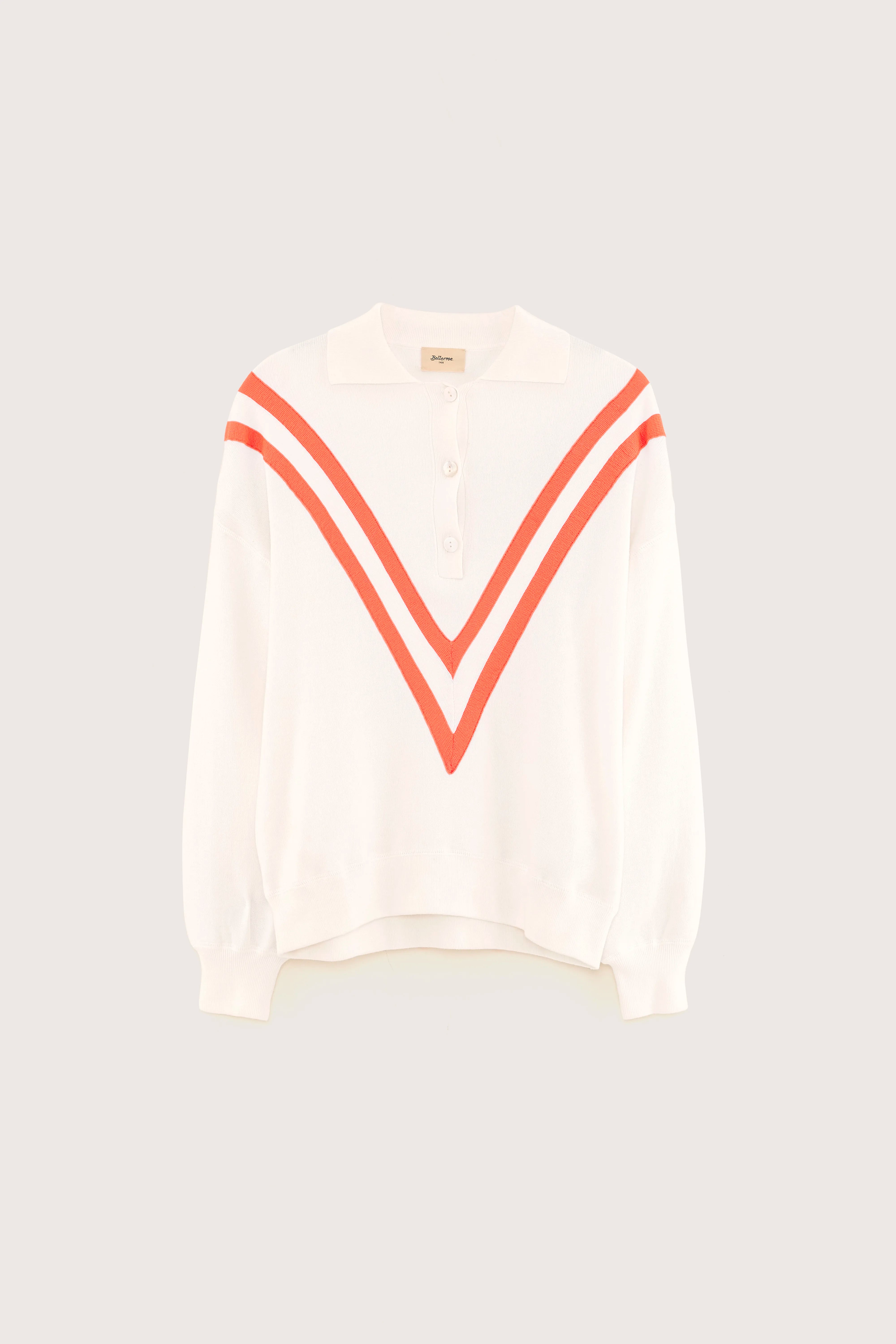 Pull col polo Angvel (251 / W / VINTAGE WHITE)