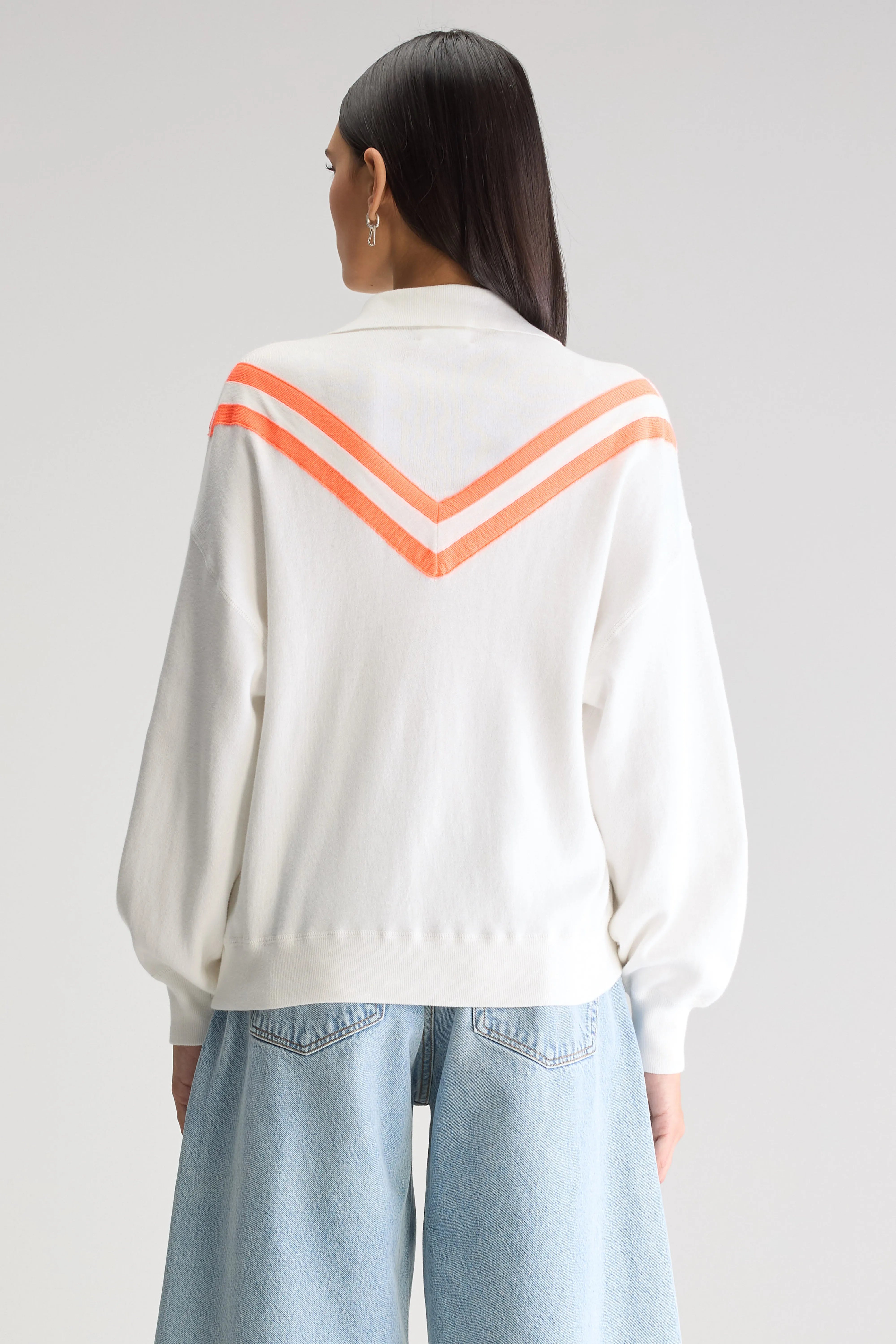 Pull Col Polo Angvel - Exotic / Vintage white Pour Femme | Bellerose