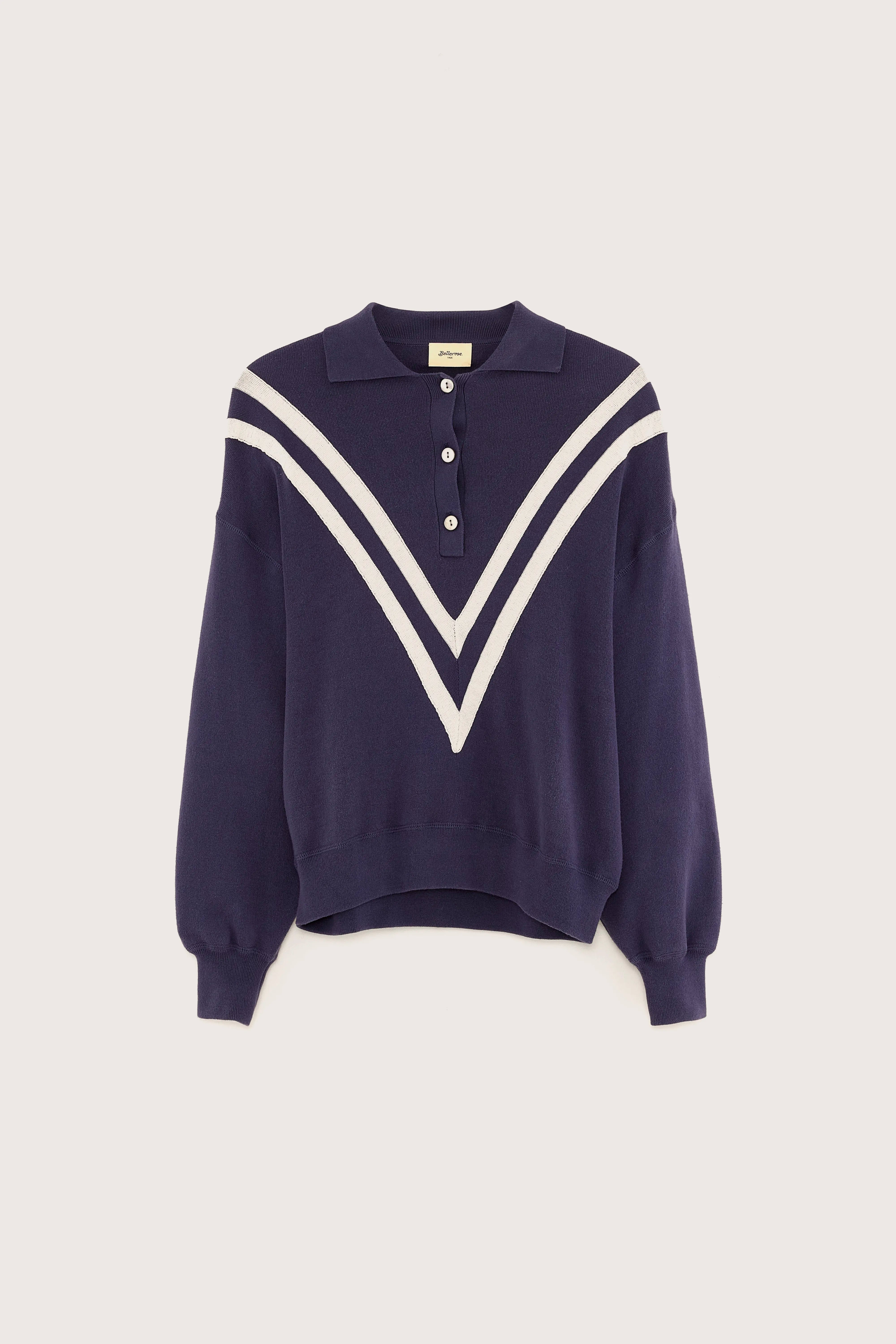 Angvel polo-neck sweater (251 / W / BLUE NIGHTS)