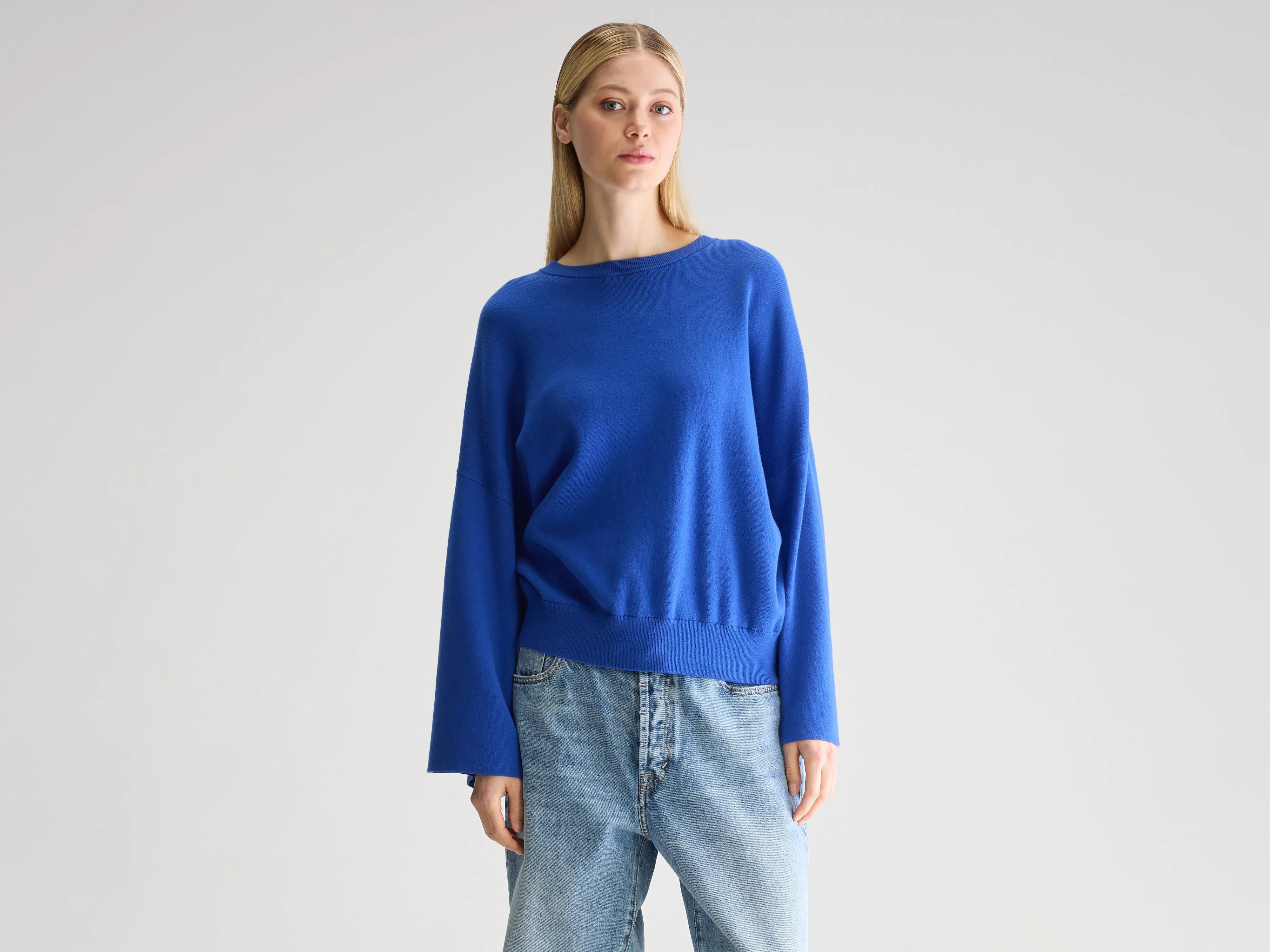 Anga round-neck sweater (251 / W / LAZULI)