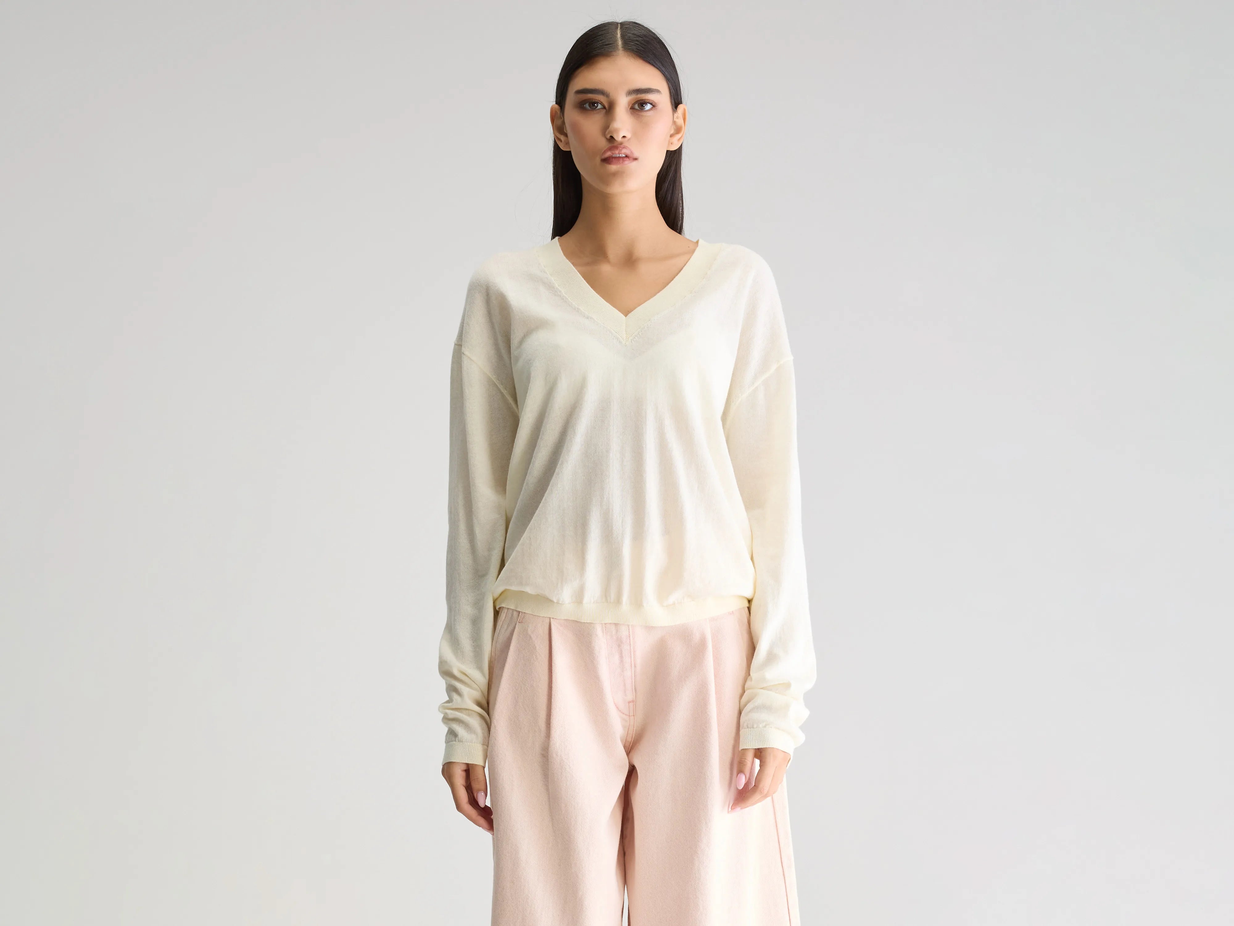 Alima v-neck sweater (251 / W / SEAFOAM)