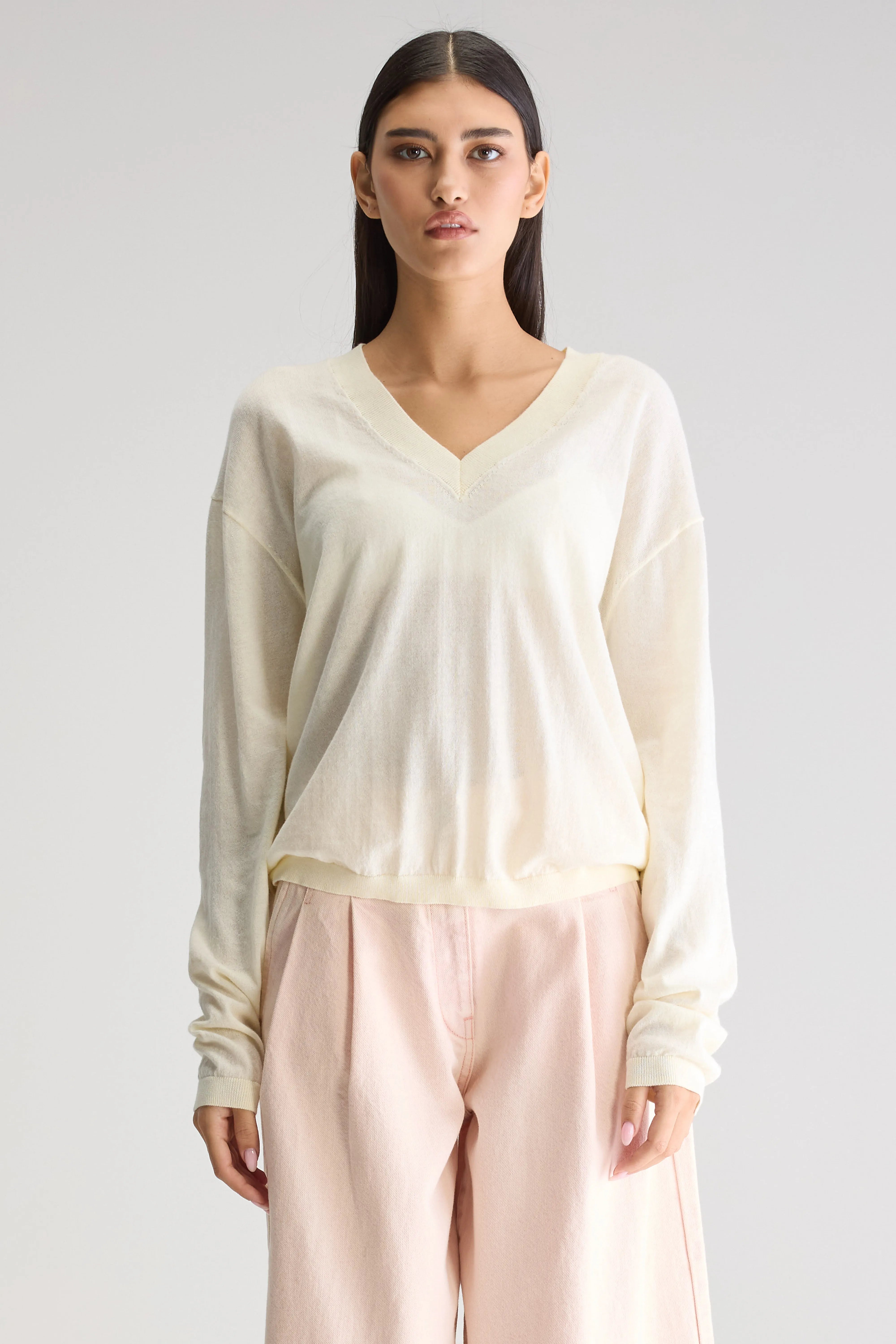 Pull Col V Alima - Seafoam Pour Femme | Bellerose