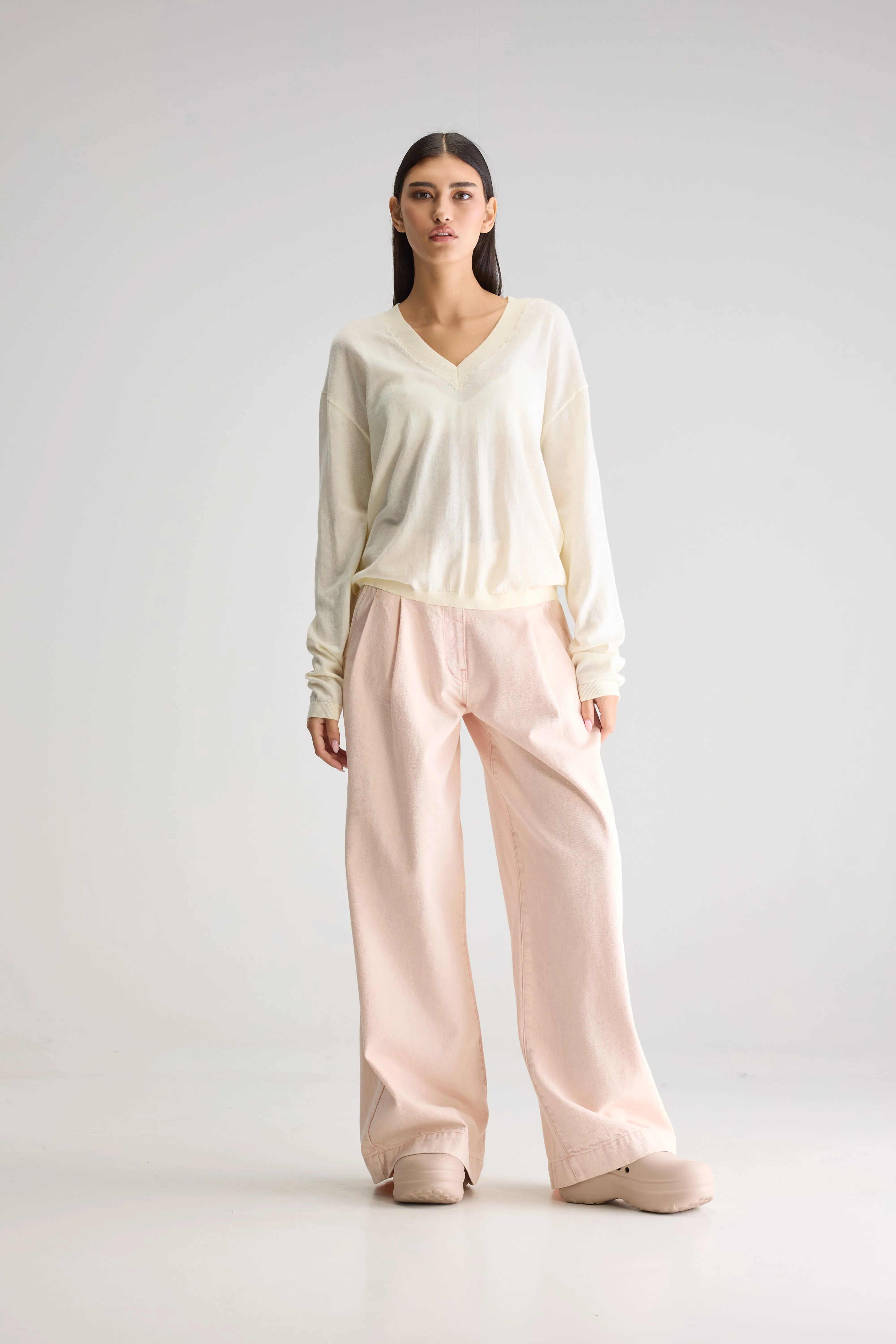 Pull Col V Alima - Seafoam Pour Femme | Bellerose