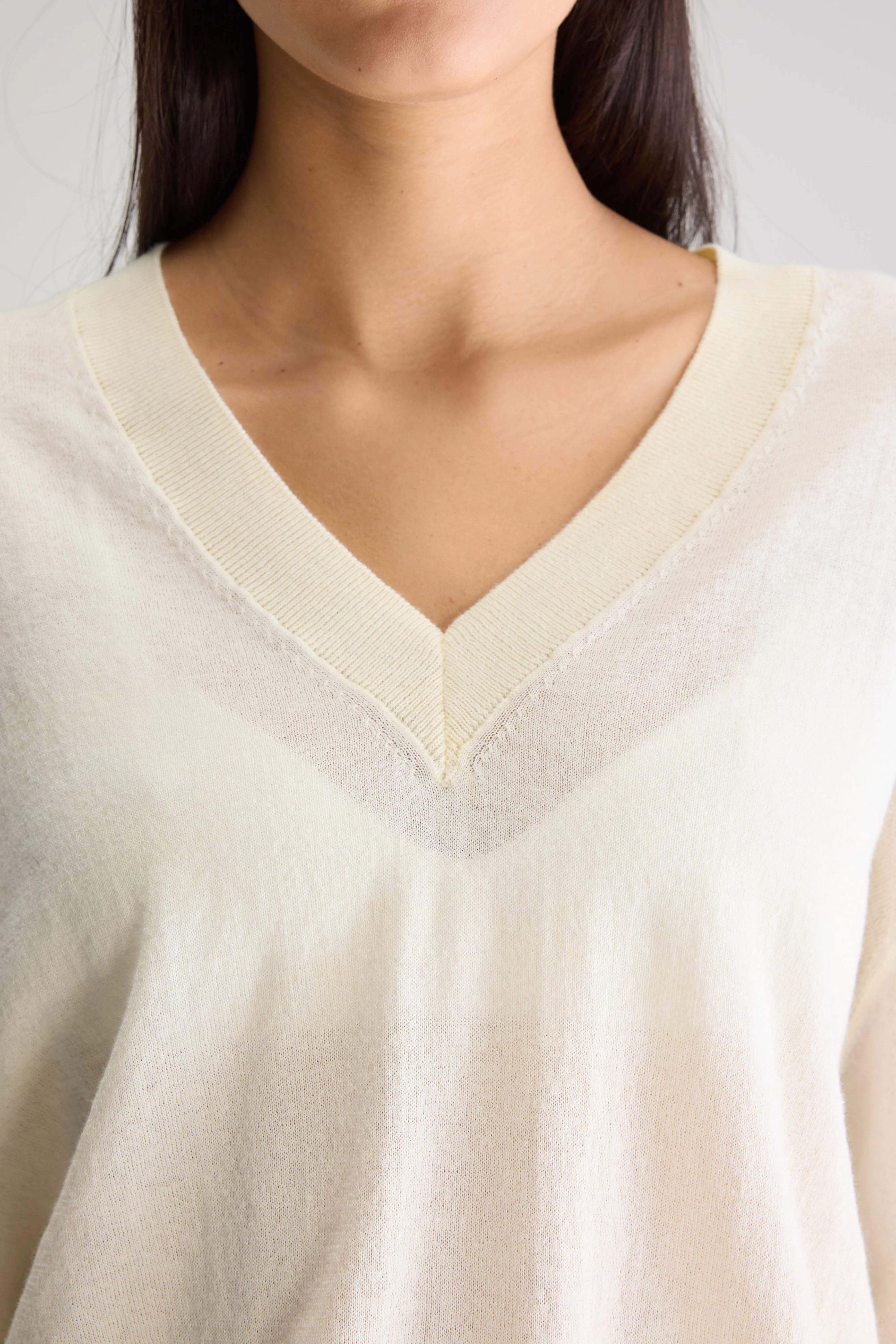 Pull Col V Alima - Seafoam Pour Femme | Bellerose