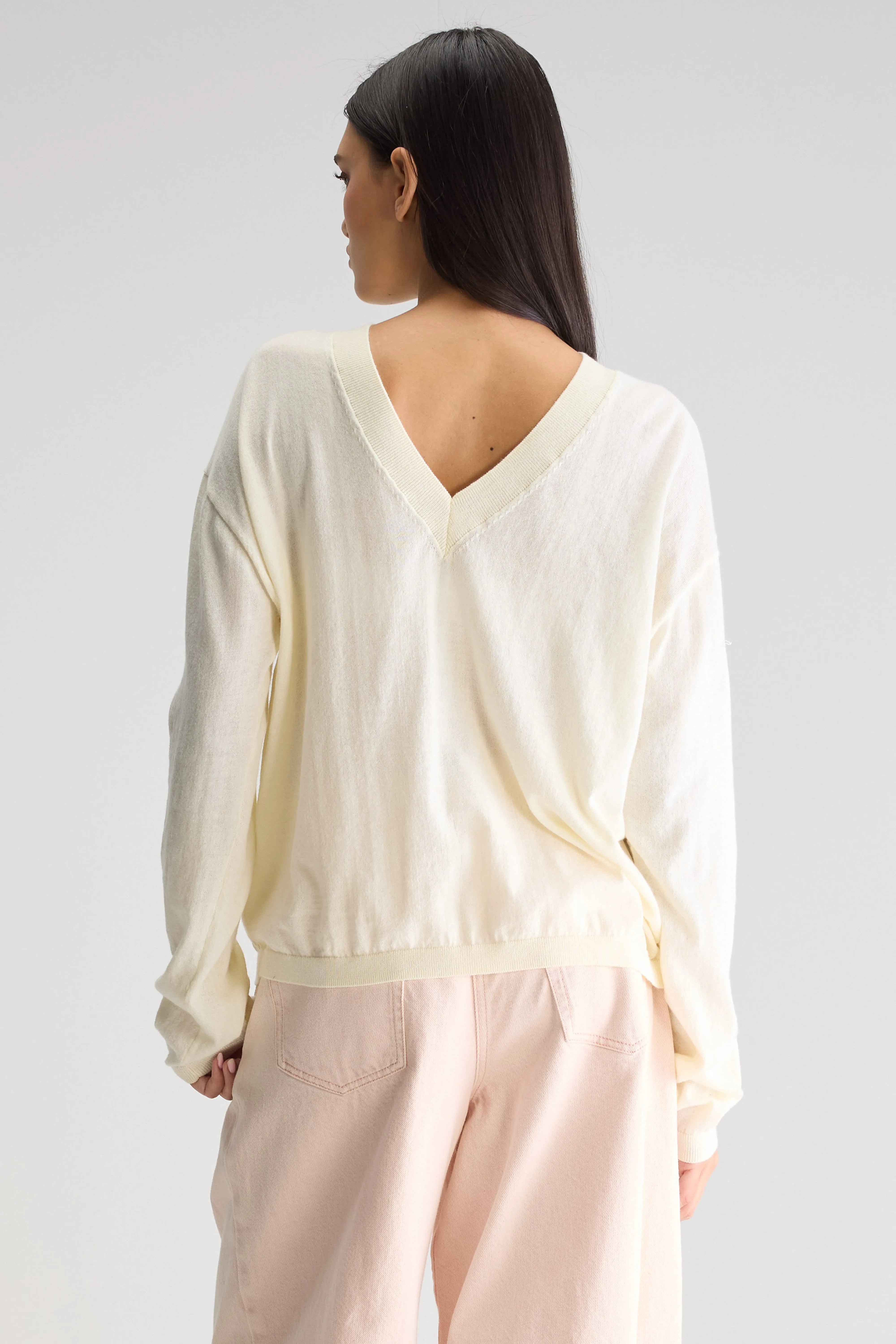 Alima v-neck sweater (251 / W / SEAFOAM)