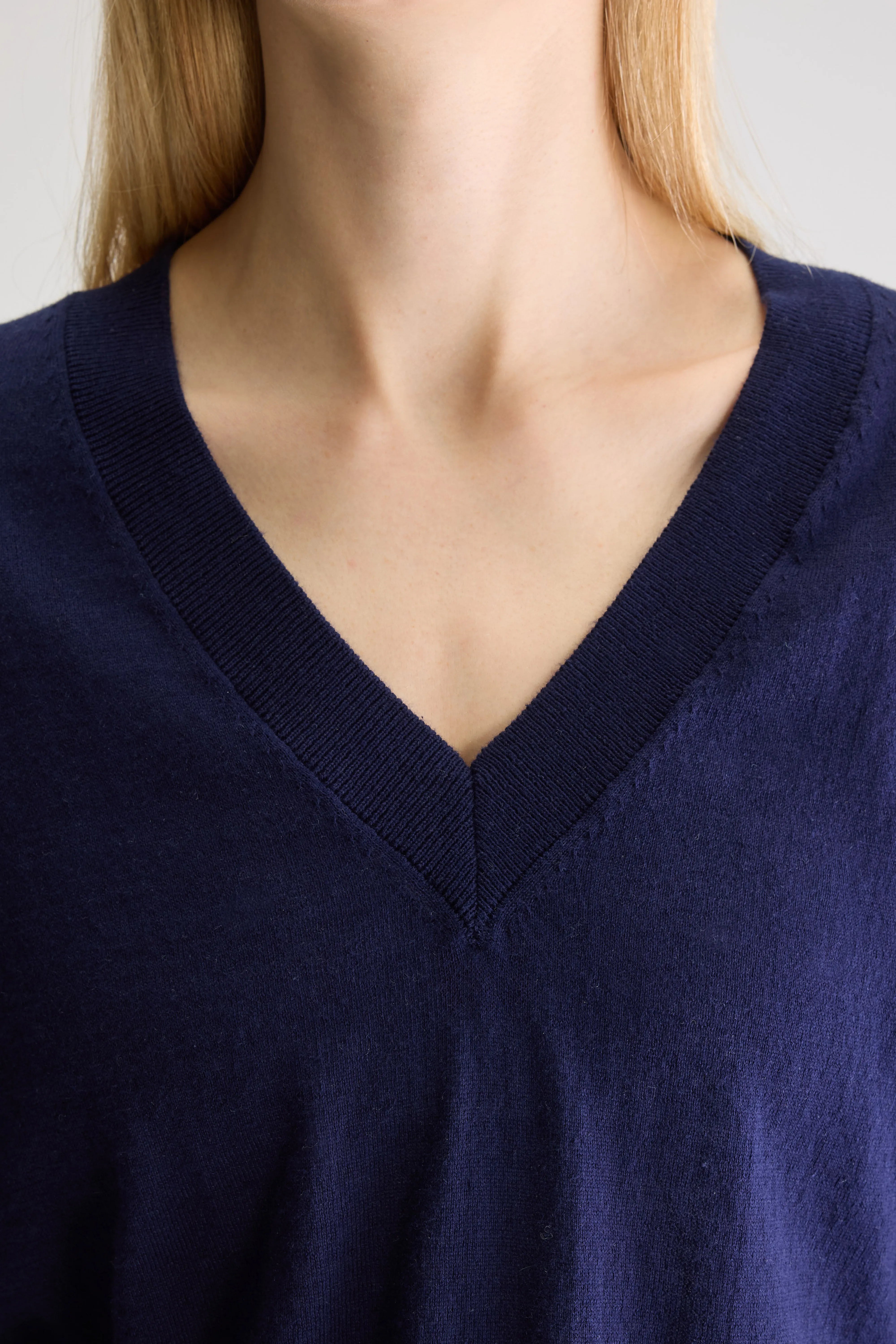 Alima V-neck Sweater - Ink For Women | Bellerose