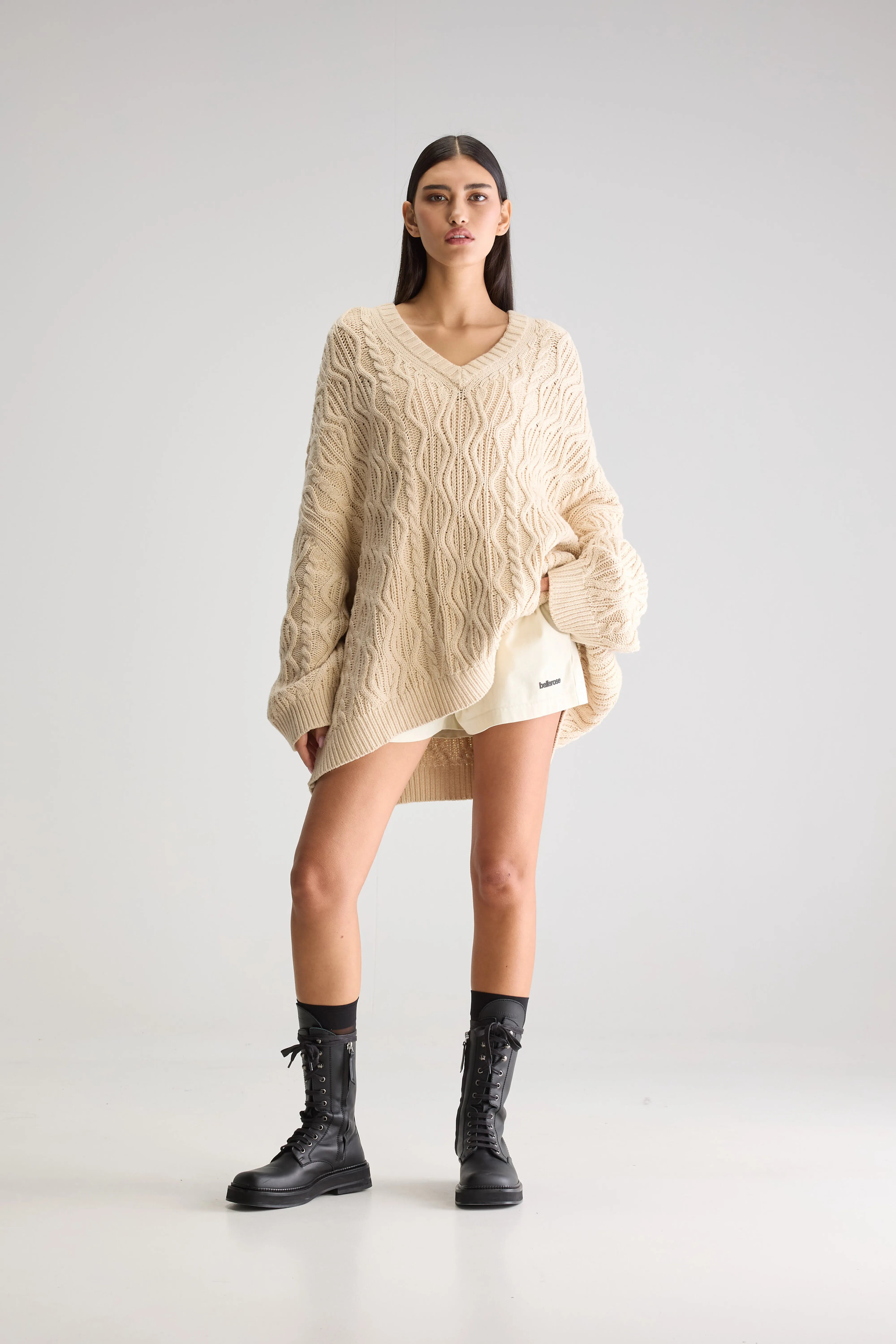 Gesk Long Sweater - Ivory For Women | Bellerose