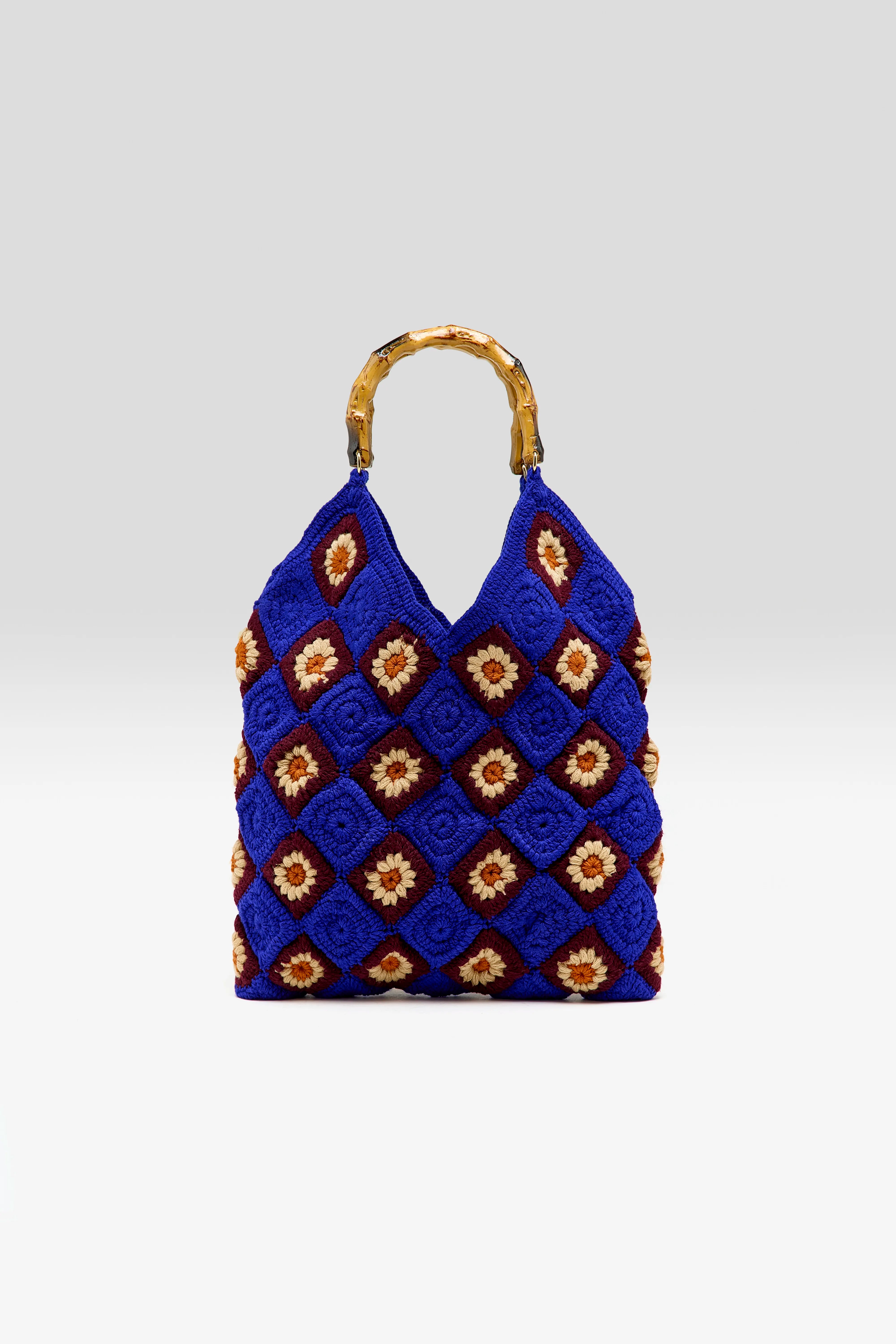 Inar Crocheted Tote - Delphinium / Ivory / Windsor wine For Women | Bellerose