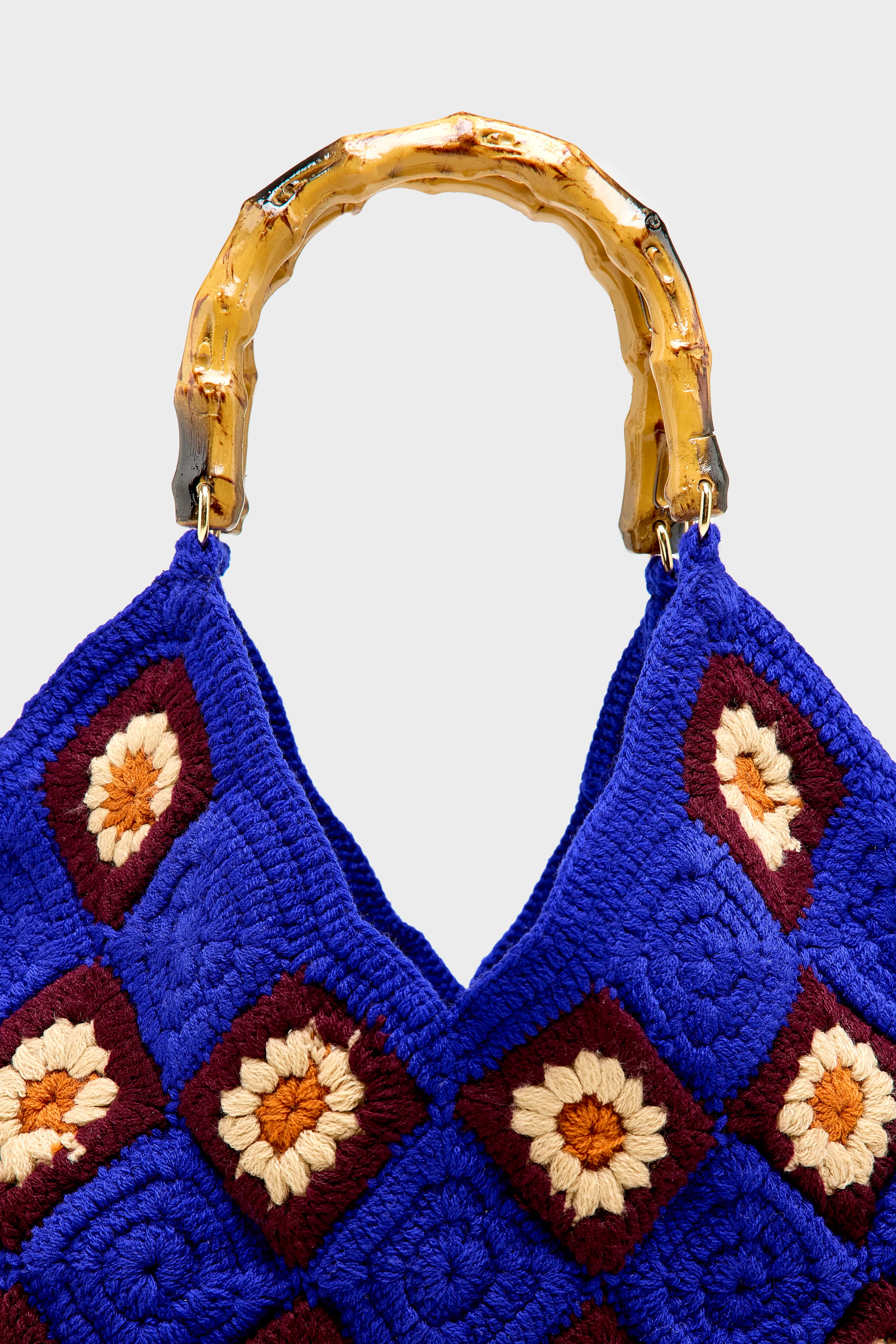 Inar Crocheted Tote - Delphinium / Ivory / Windsor wine For Women | Bellerose