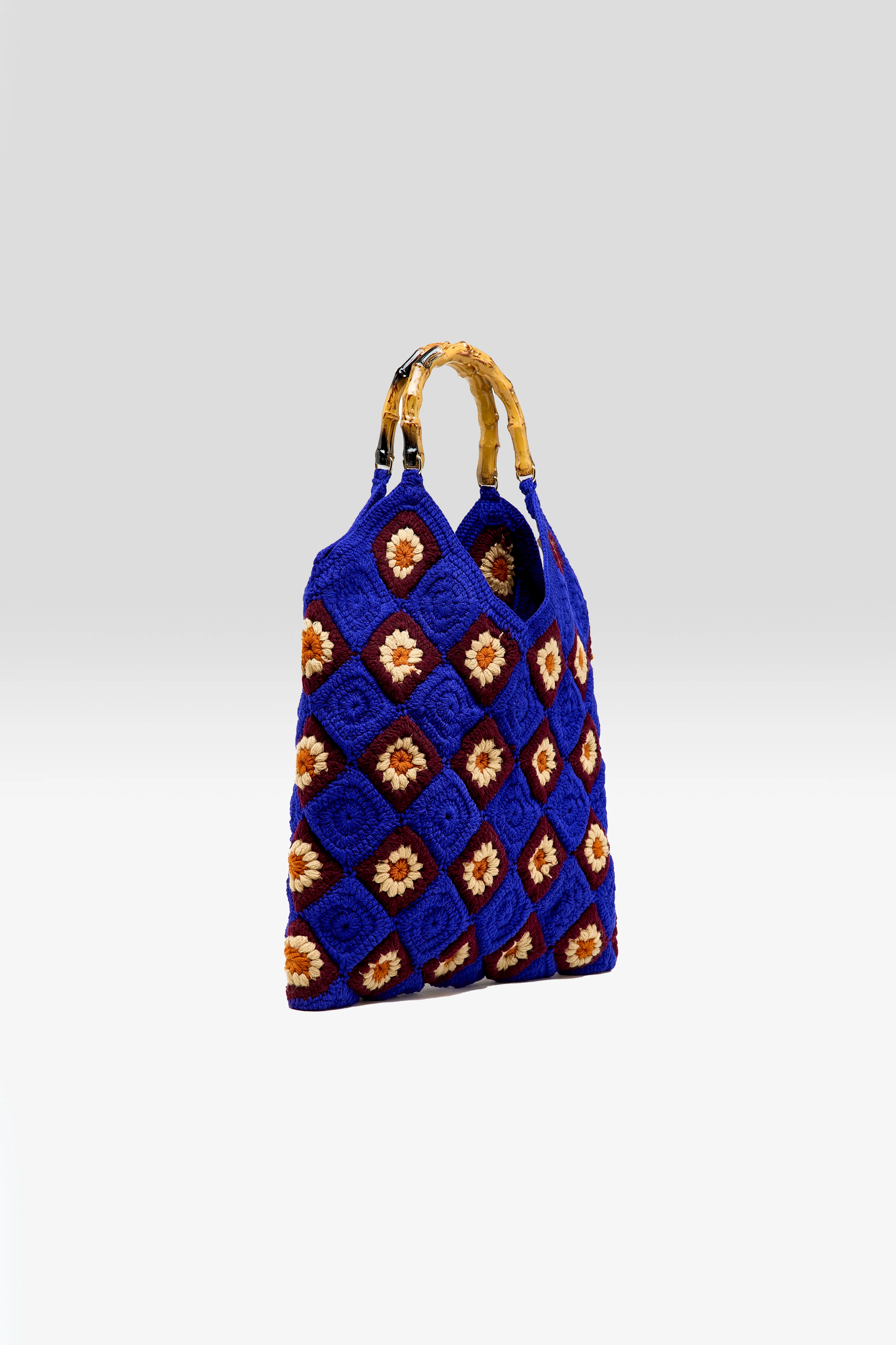 Inar Crocheted Tote - Delphinium / Ivory / Windsor wine For Women | Bellerose
