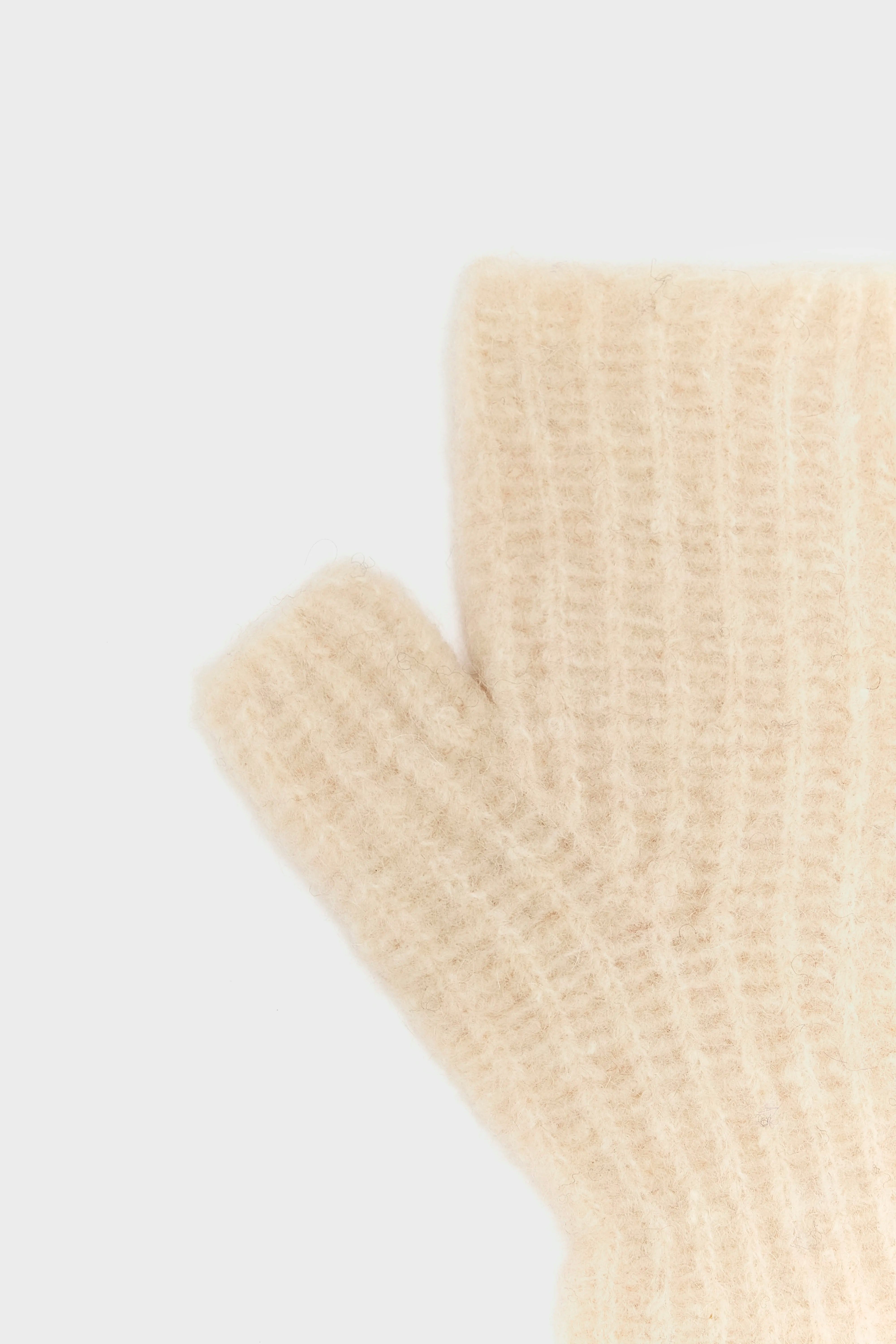 Dercam Fingerless Mittens - Ballerine / Iris bloom / Off black For Women | Bellerose