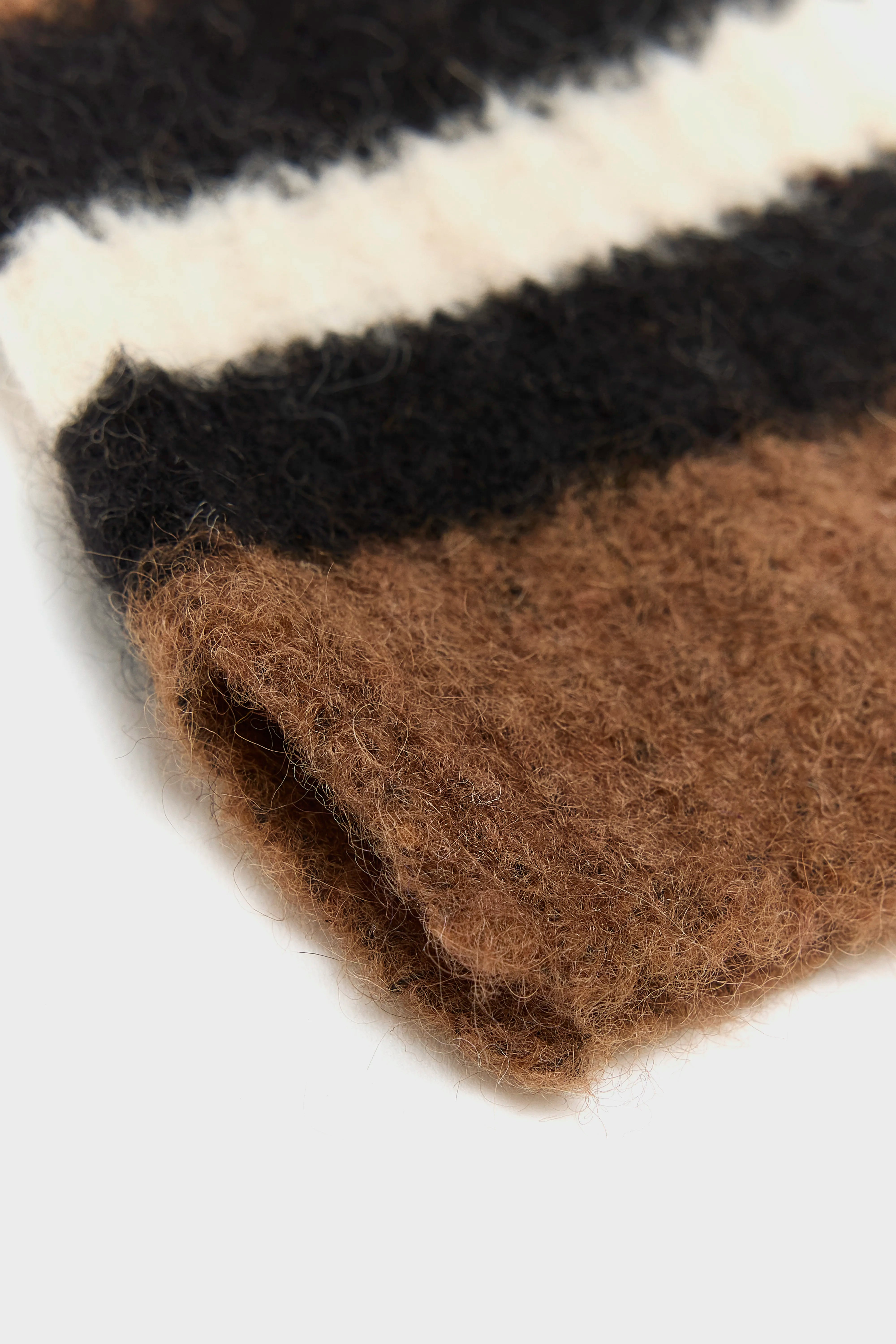 Dercam Fingerless Mittens - Ballerine / Bison / Off black For Women | Bellerose
