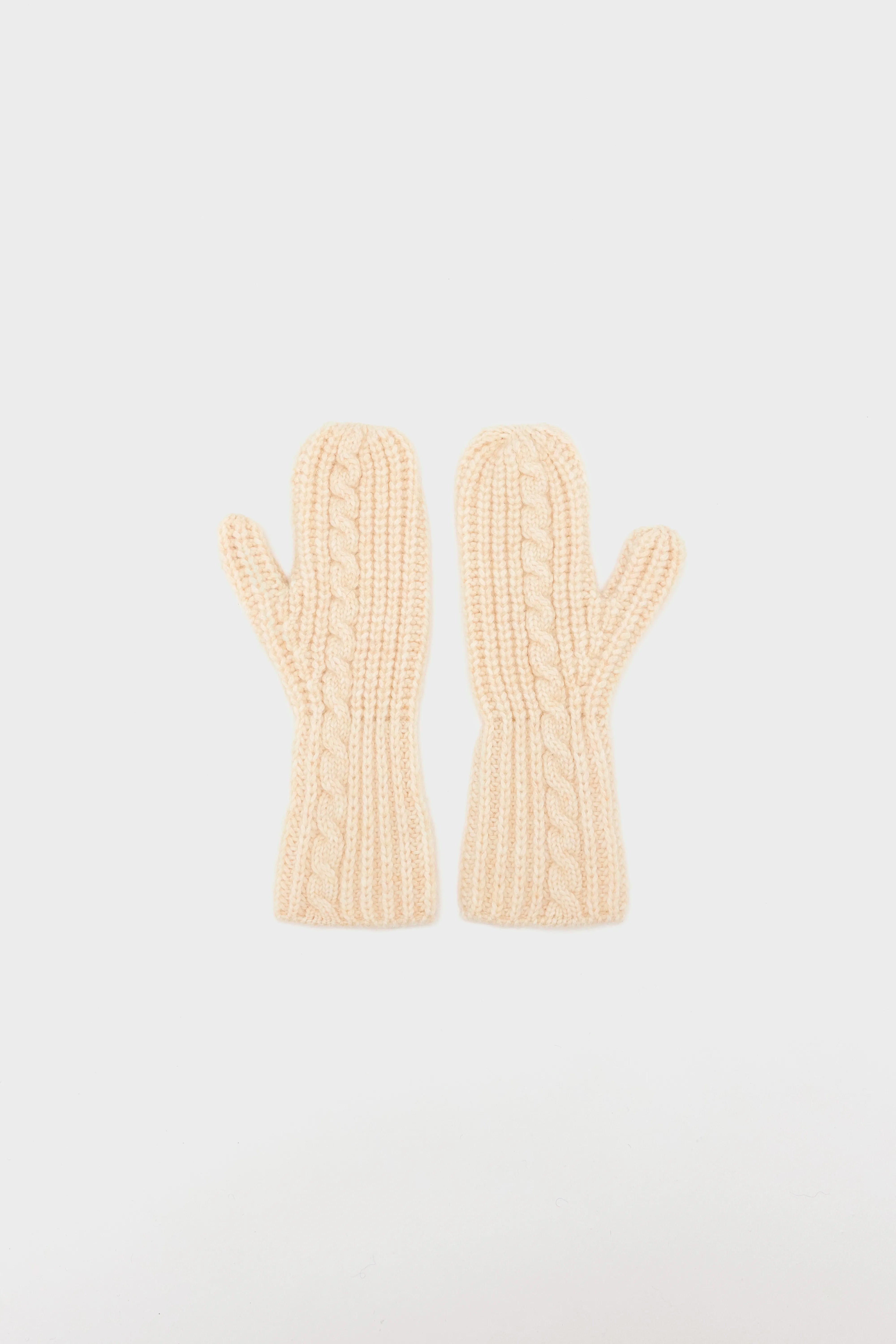 Dicaim Knitted Mittens - Ivory For Women | Bellerose