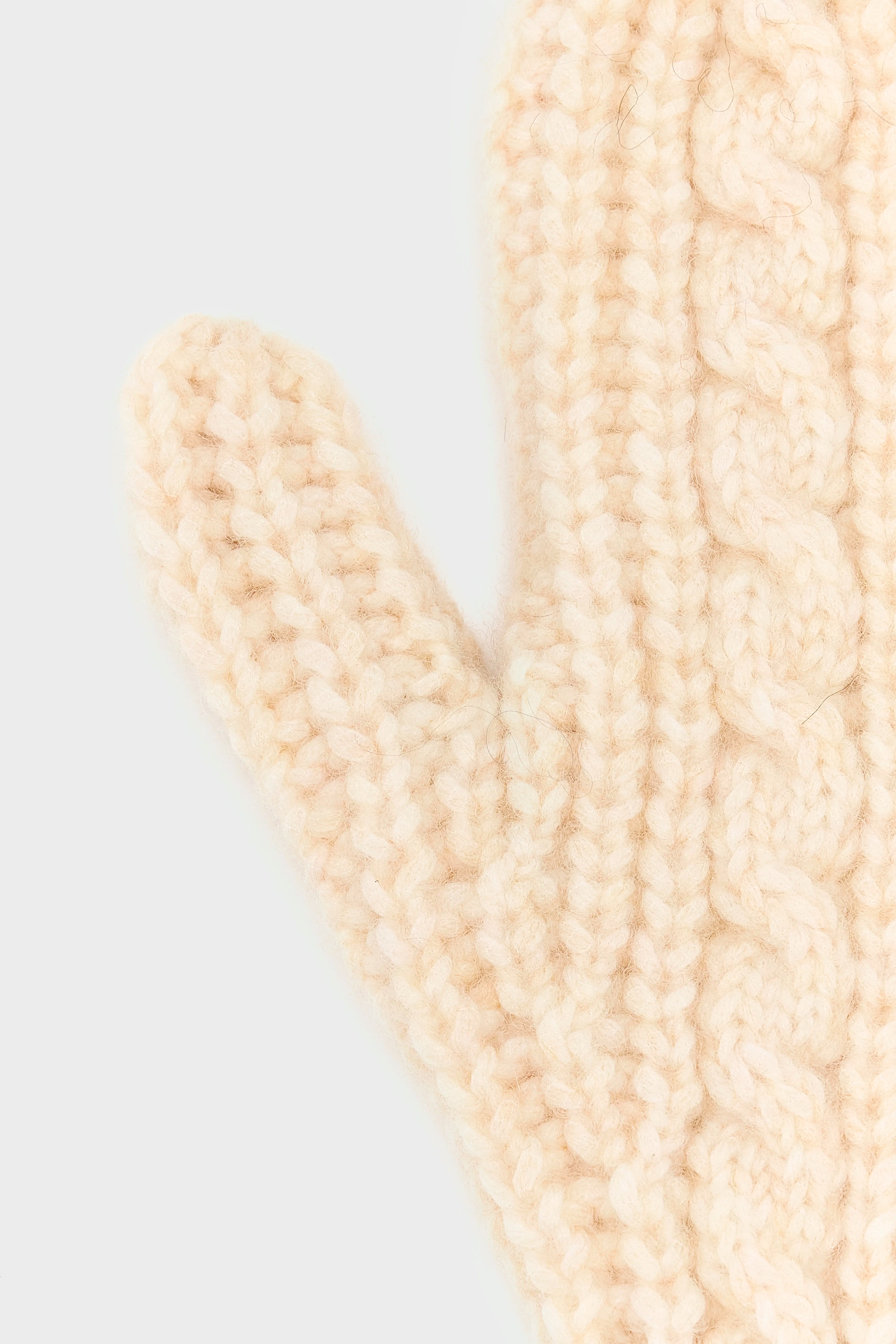 Dicaim Knitted Mittens - Ivory For Women | Bellerose