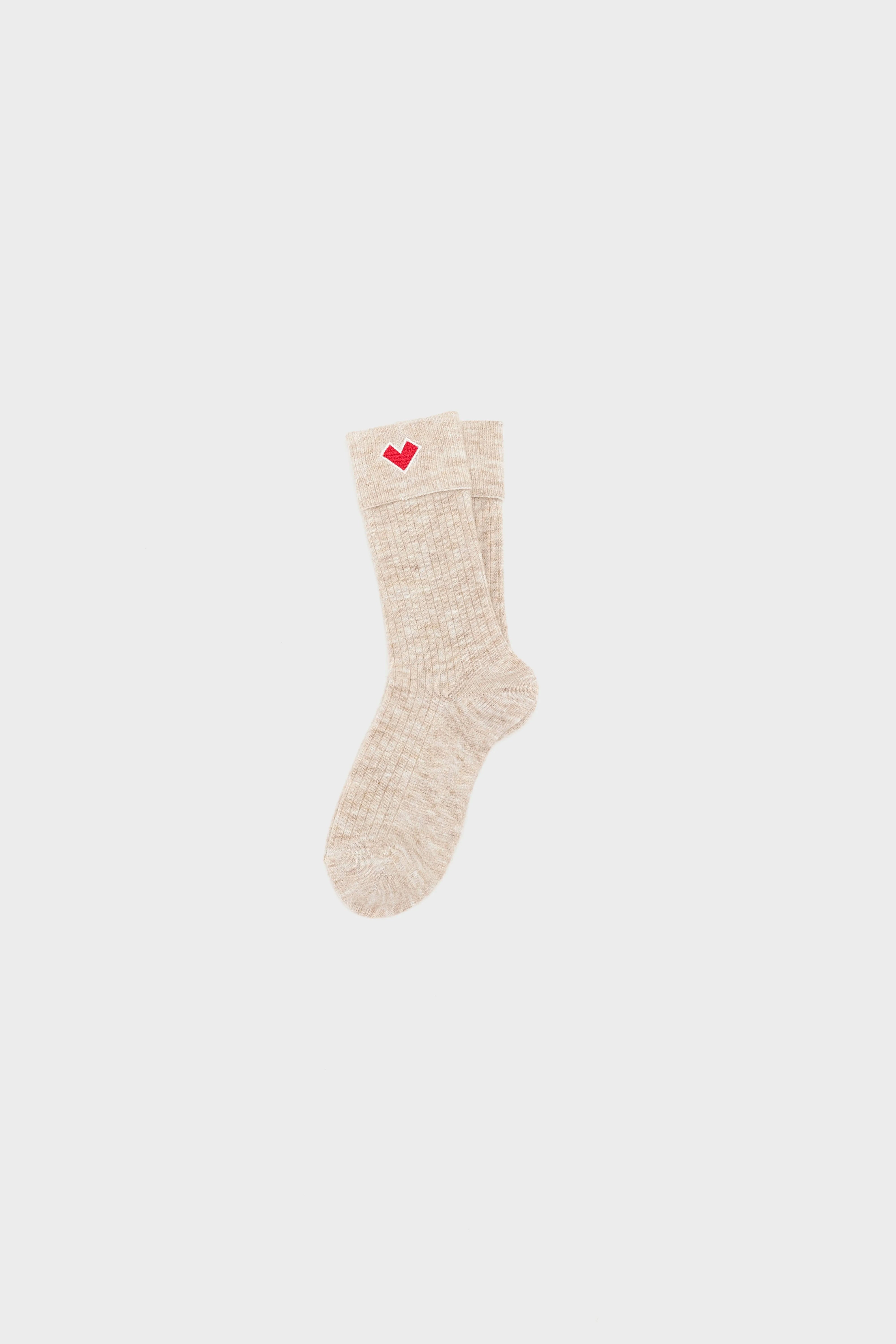 Chaussettes Côtelées Bani - Oatmeal Pour Femme | Bellerose