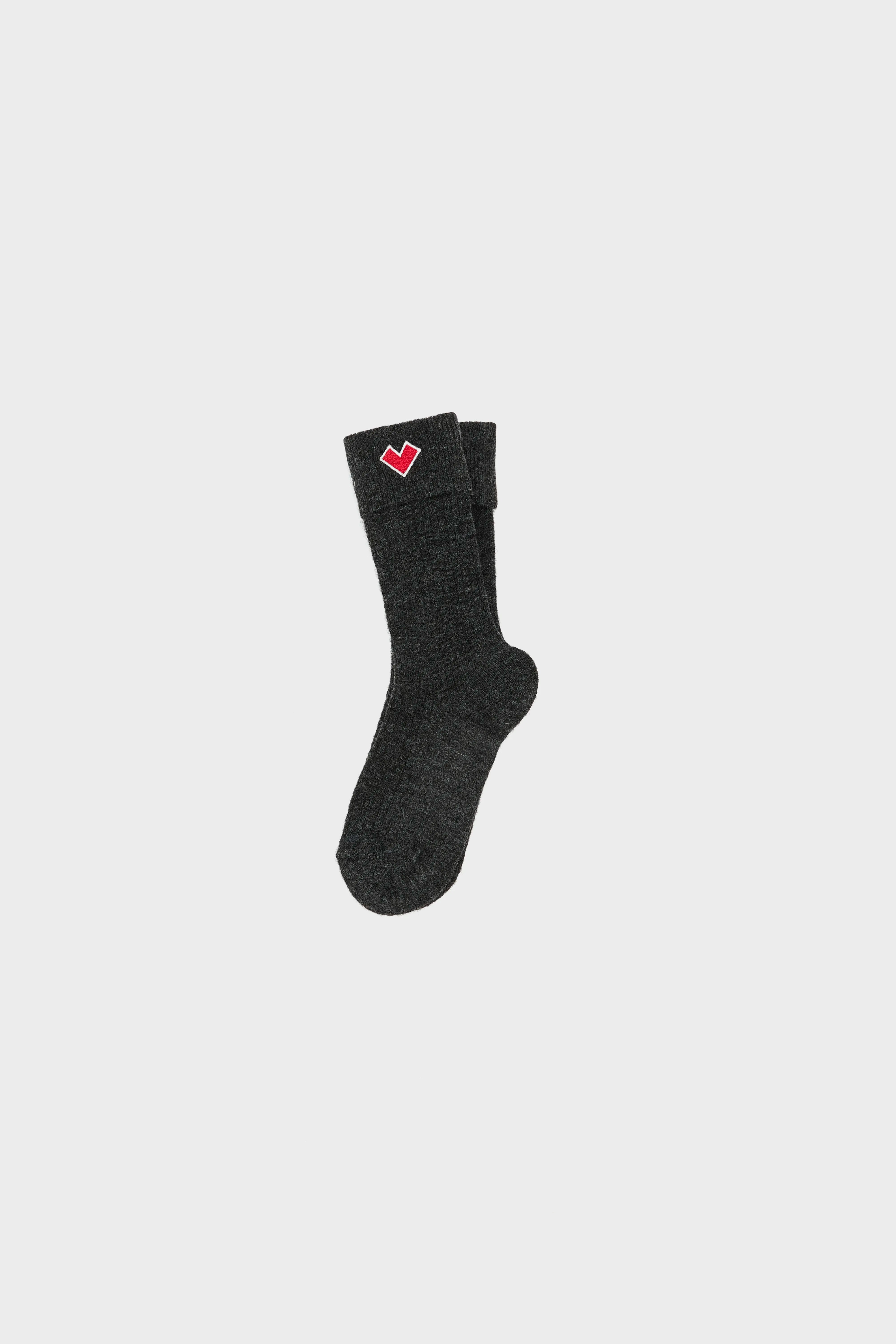 Chaussettes Côtelées Bani - Anthracite Pour Femme | Bellerose