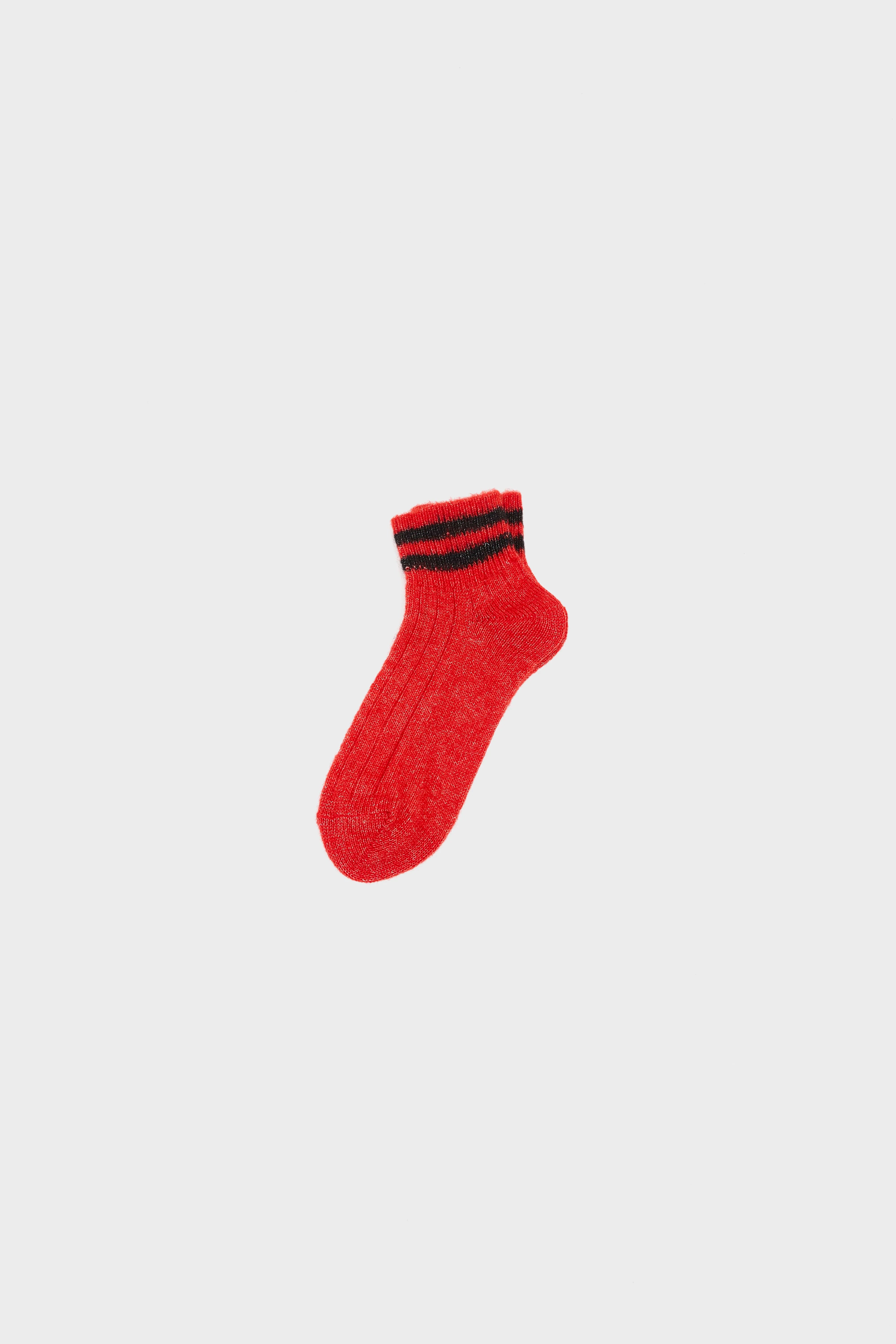 Brigit Ankle Socks - Lipstick / Off black For Women | Bellerose