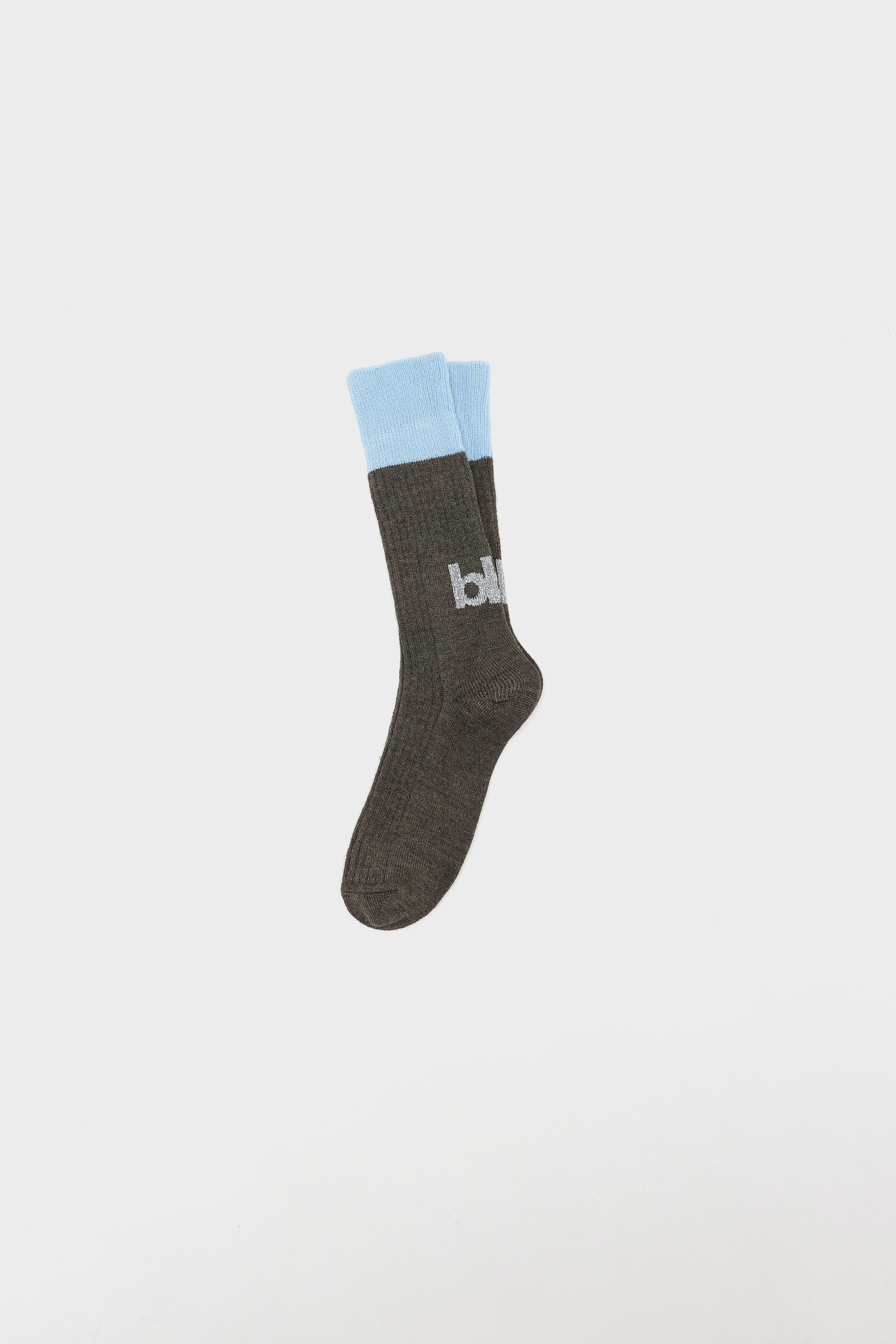 Vocui Ribbed Socks - Blue fog / Mid grey For Women | Bellerose