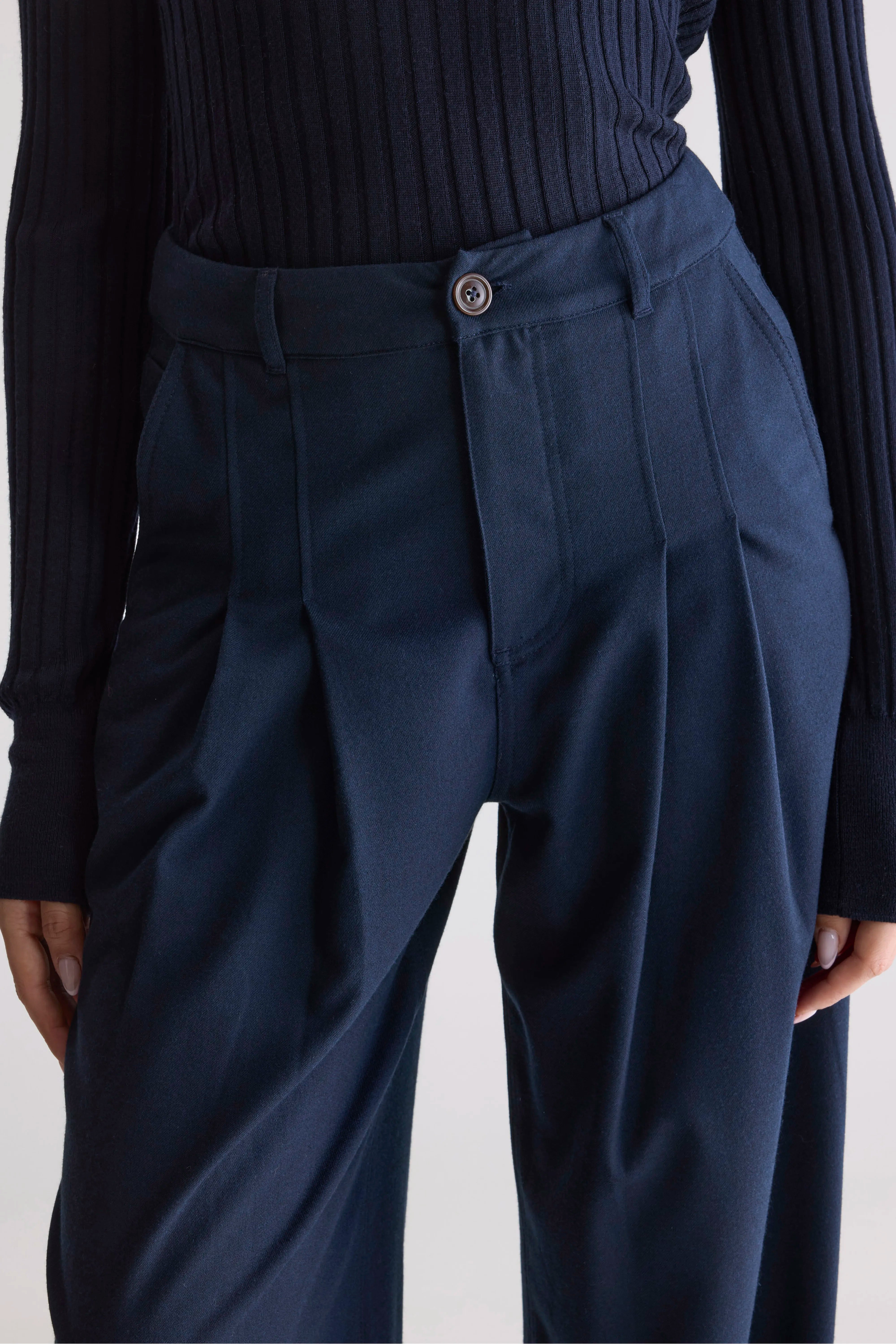 Sixtine tailored trousers (252 / W / NAVY)