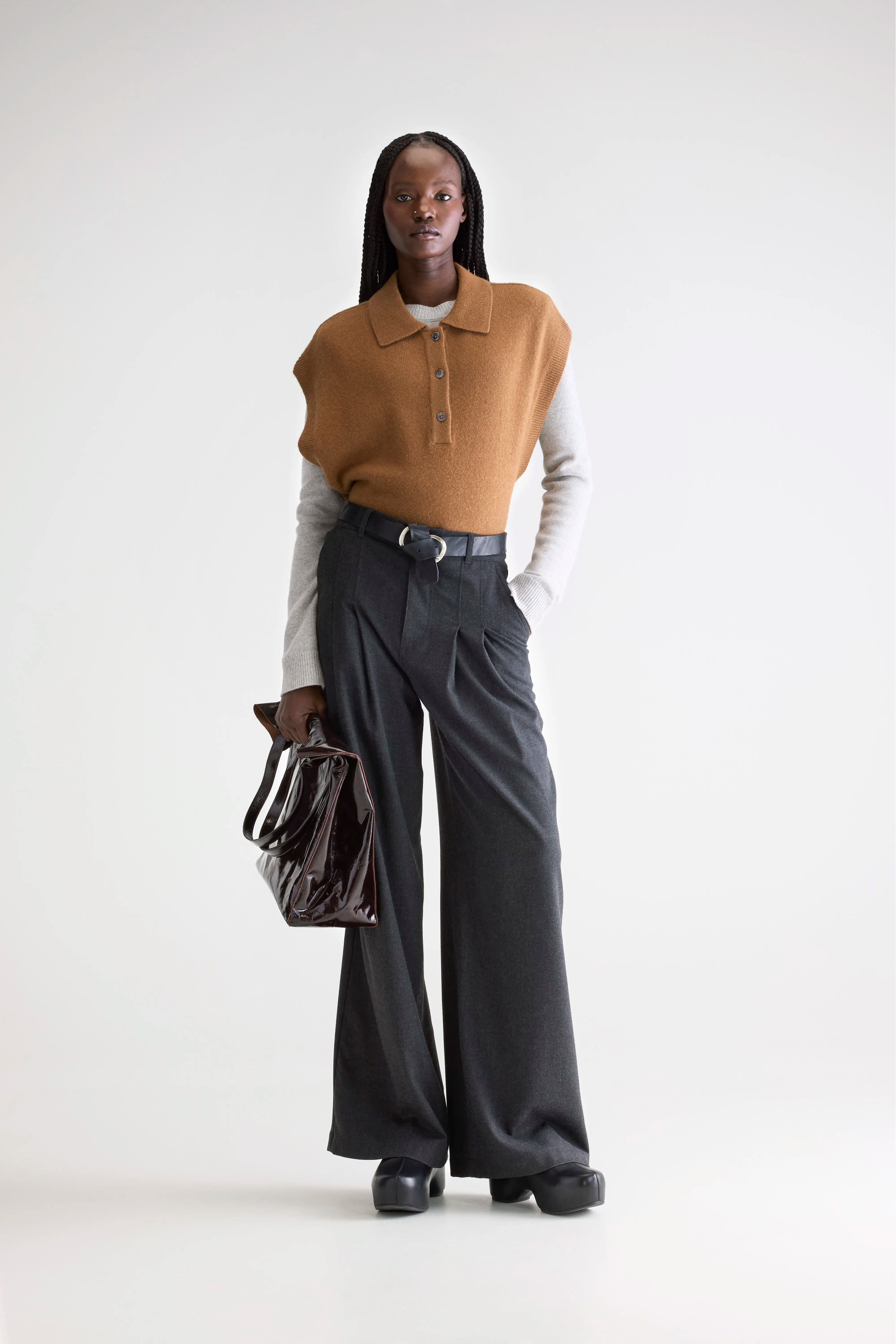Sixtine Tailored Trousers - Anthracite For Women | Bellerose