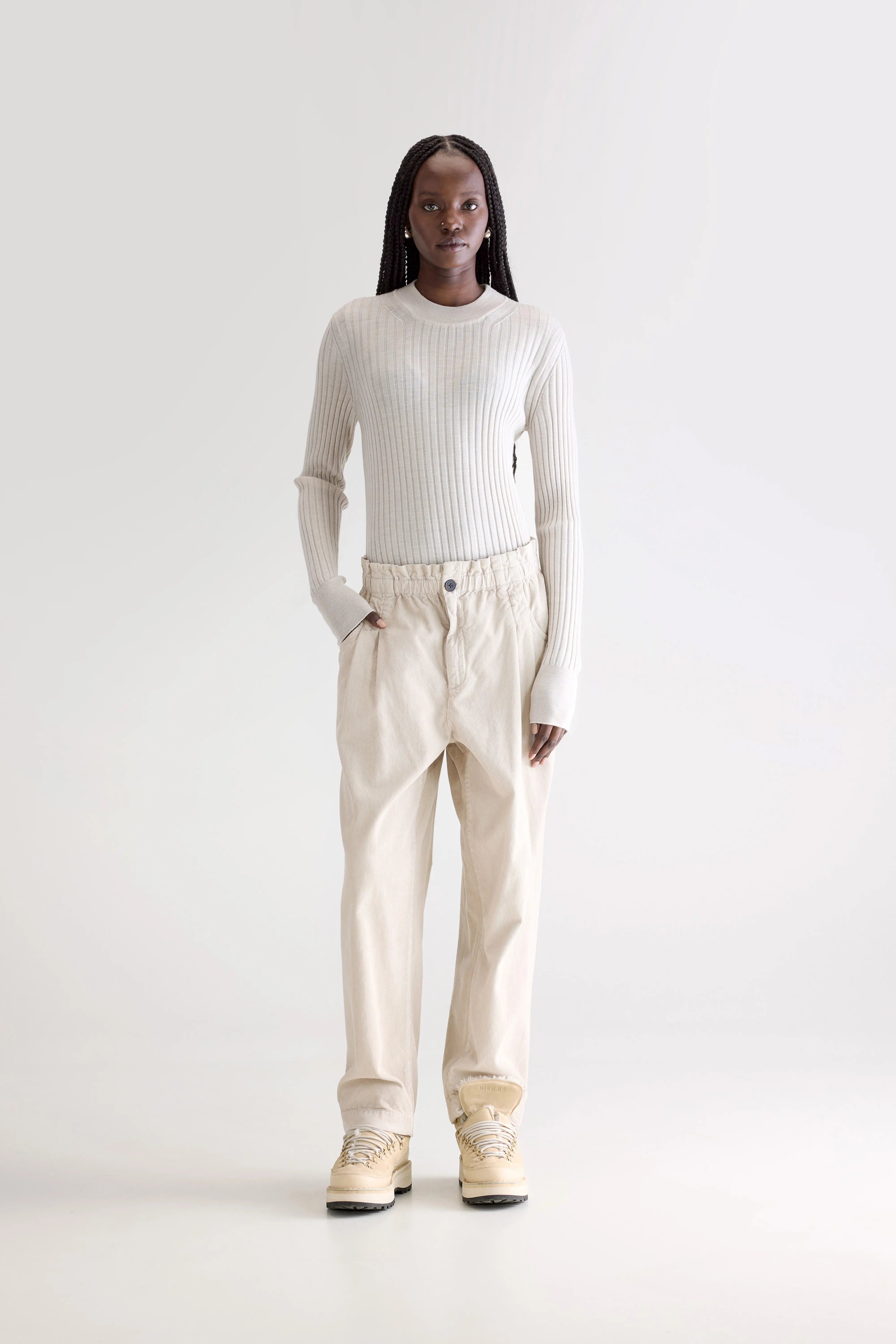Pantalon Paperbag Winona - Stone Pour Femme | Bellerose