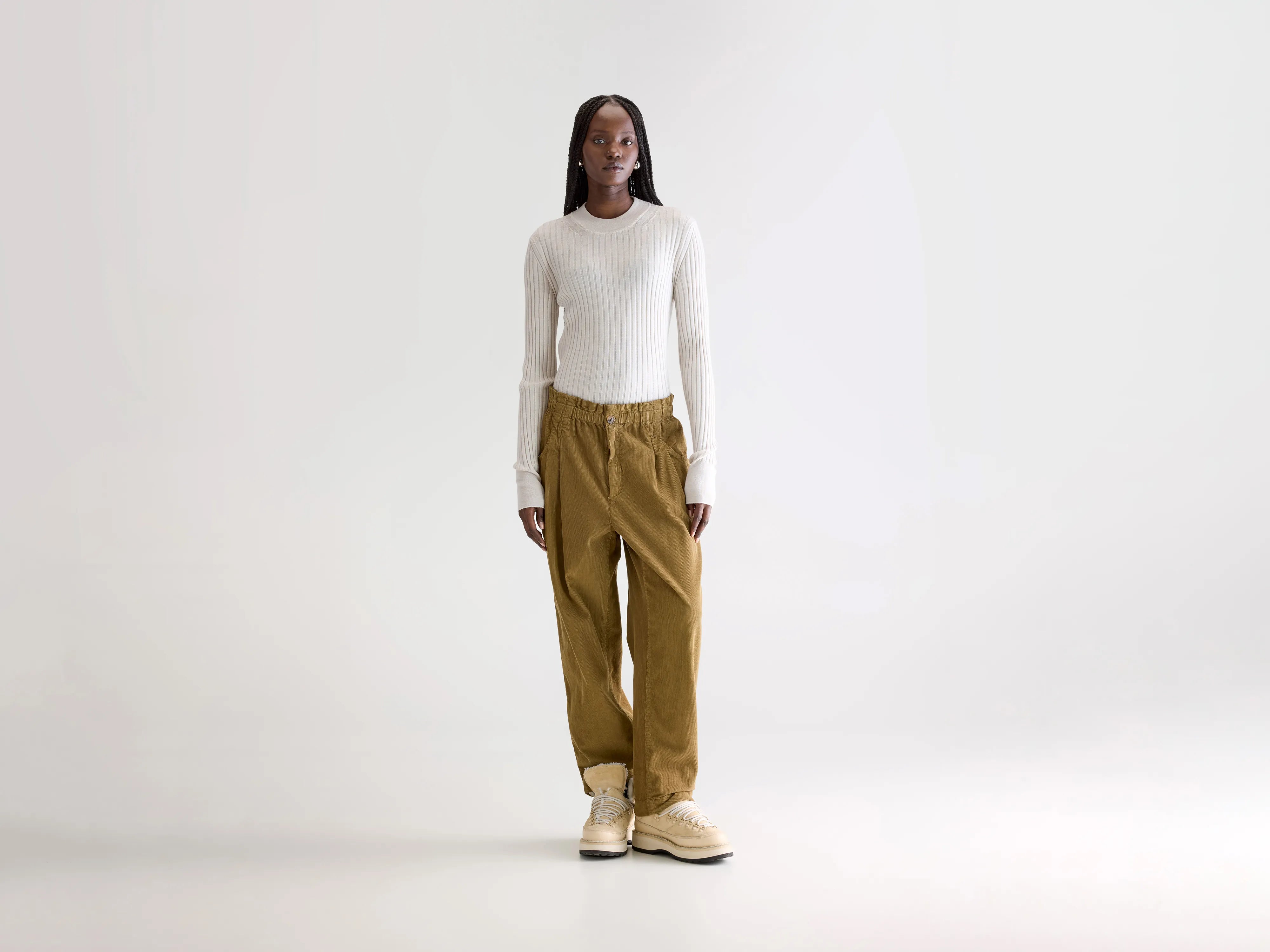 Pantalon paperbag Winona (252 / W / TABAC)