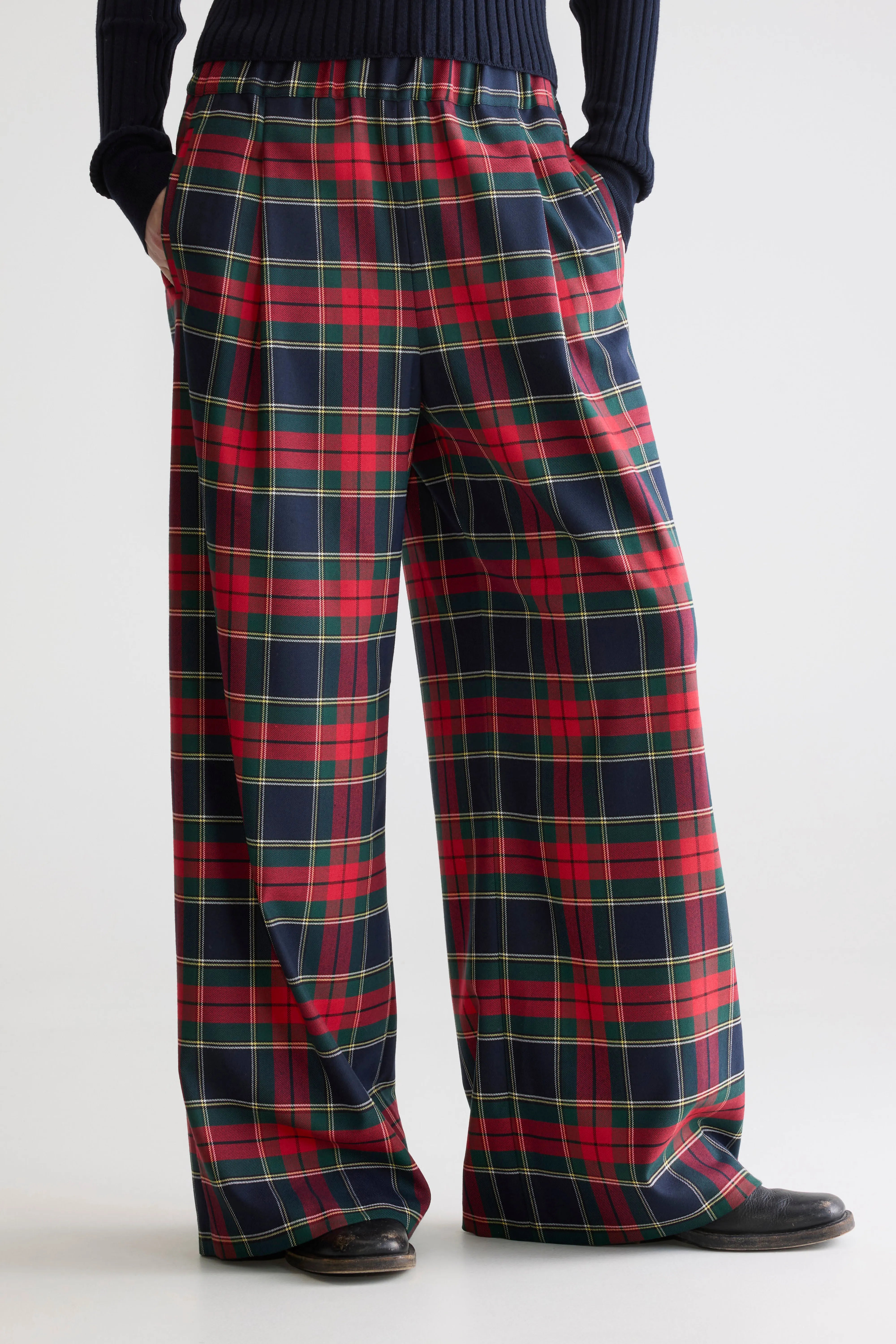 Vespa Wide Trousers - Check b For Women | Bellerose