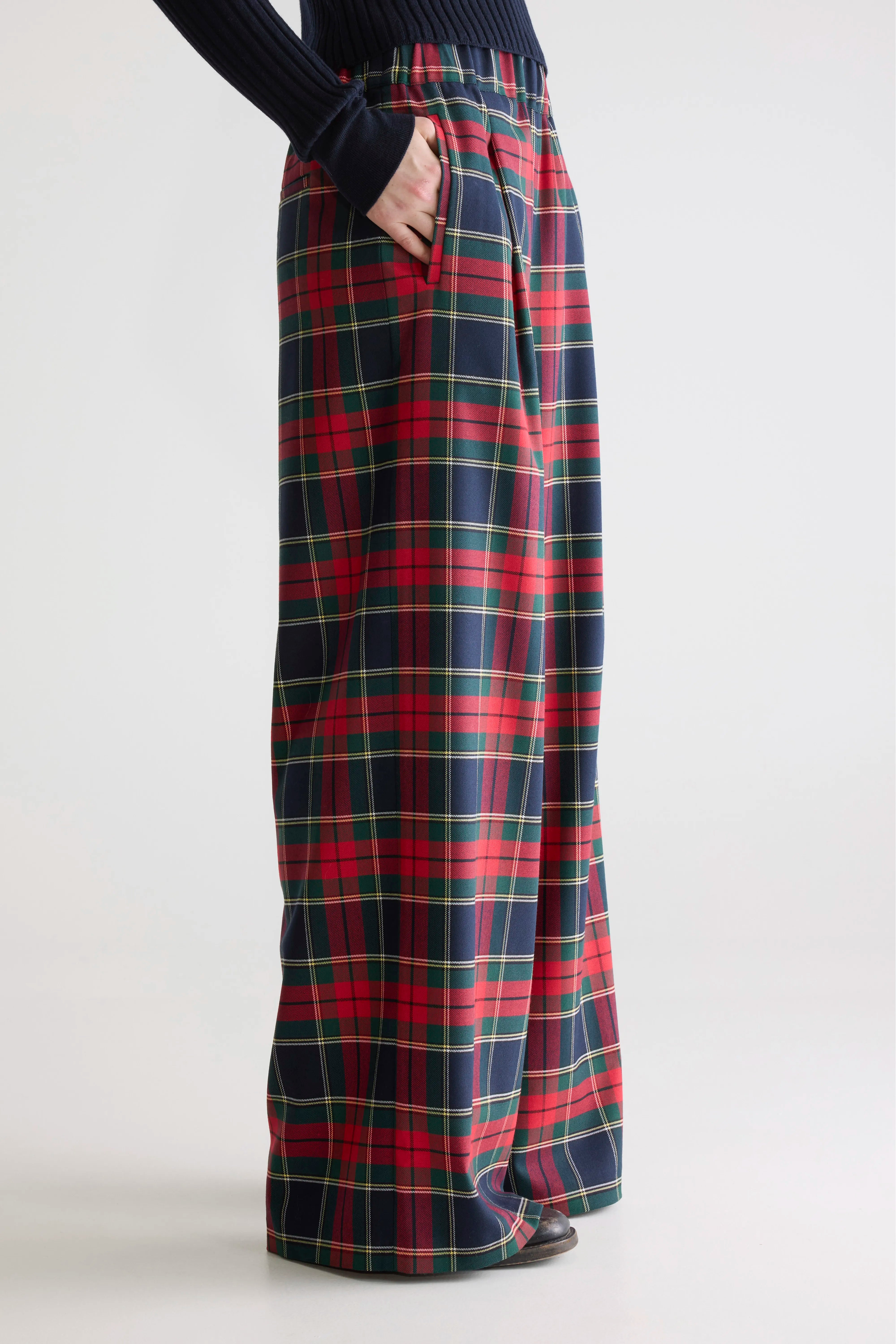 Vespa Wide Trousers - Check b For Women | Bellerose