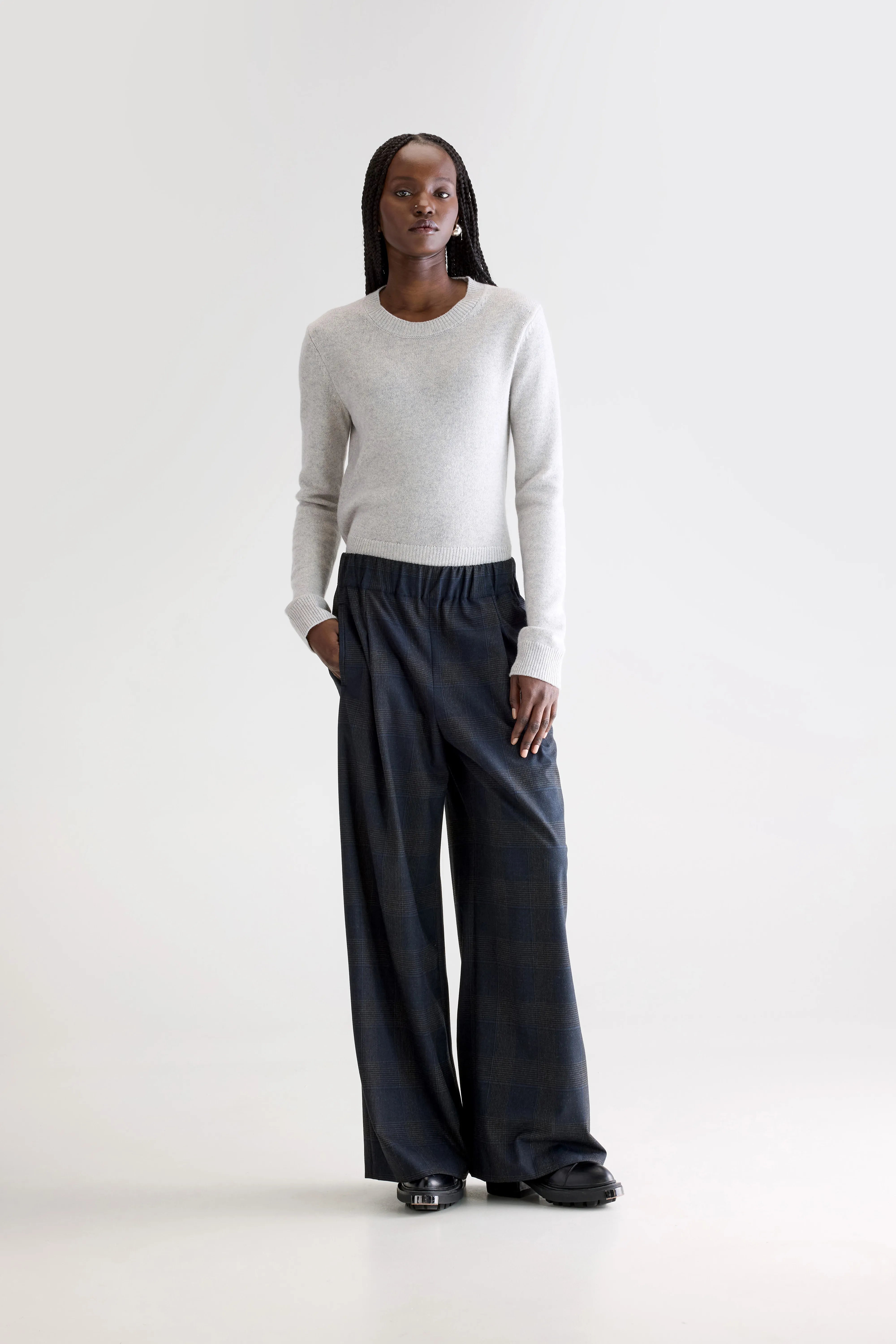Pantalon Large Vespa - Check a Pour Femme | Bellerose