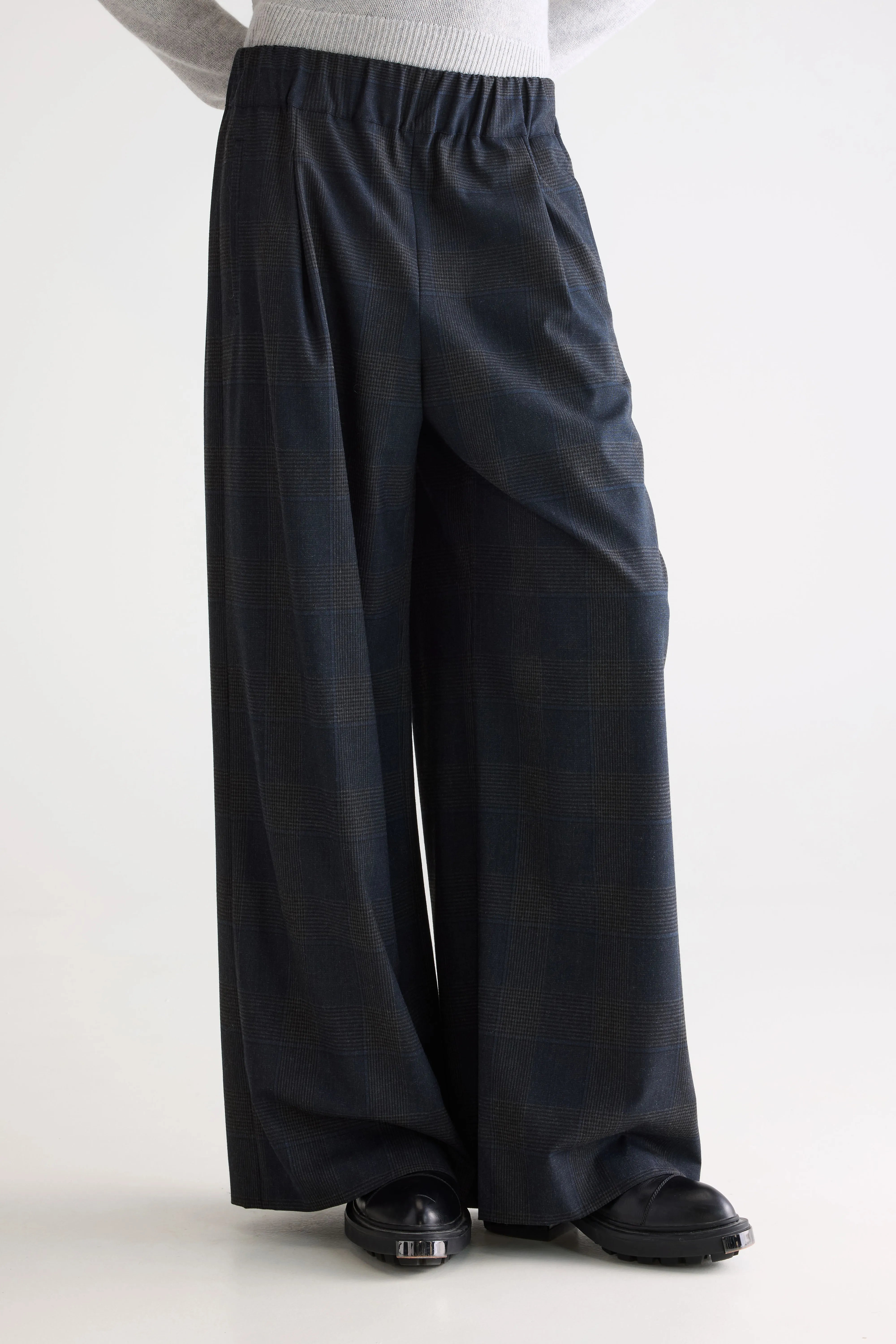 Pantalon Large Vespa - Check a Pour Femme | Bellerose