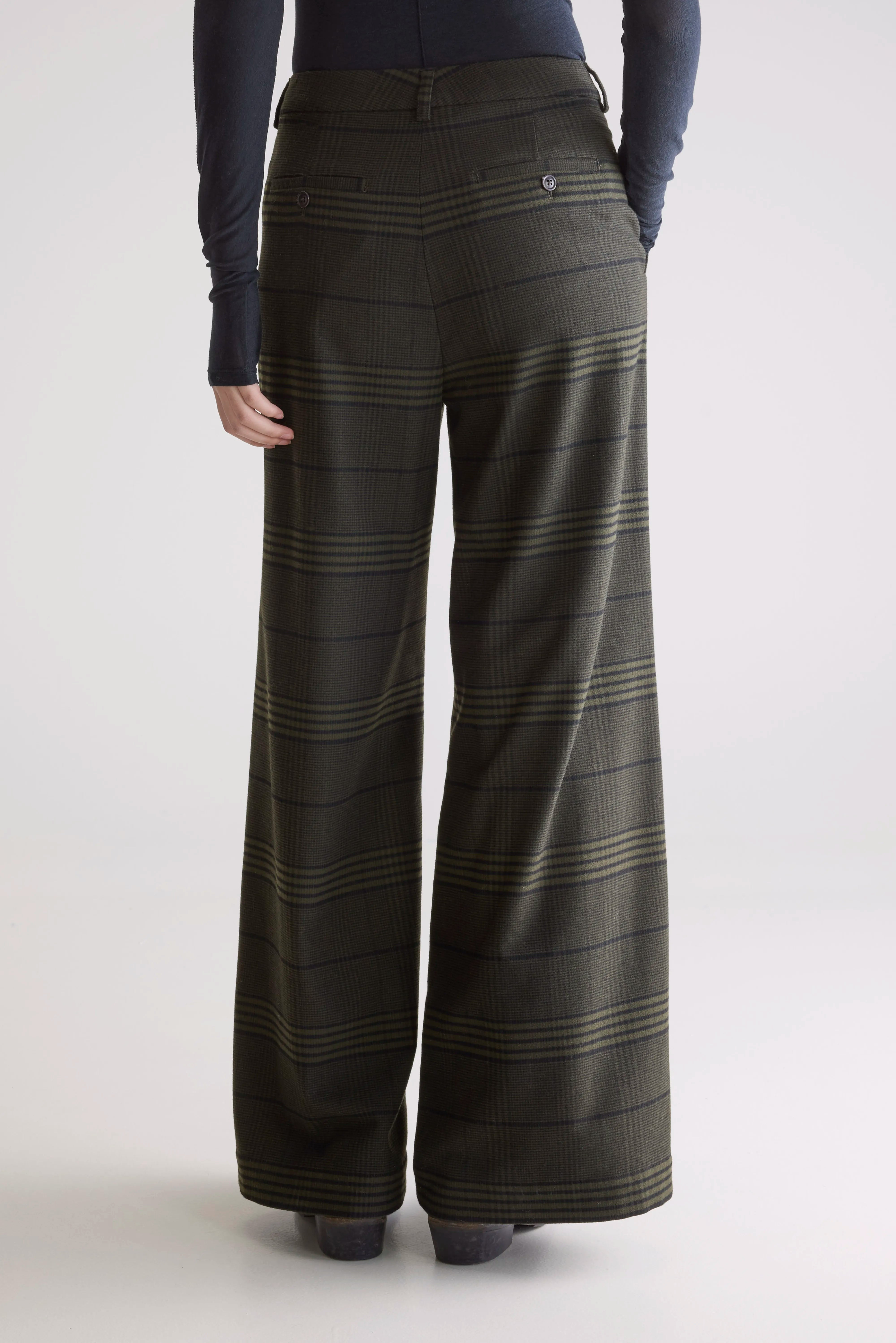 Volkert Wide Tailored Trousers - Check a For Women | Bellerose