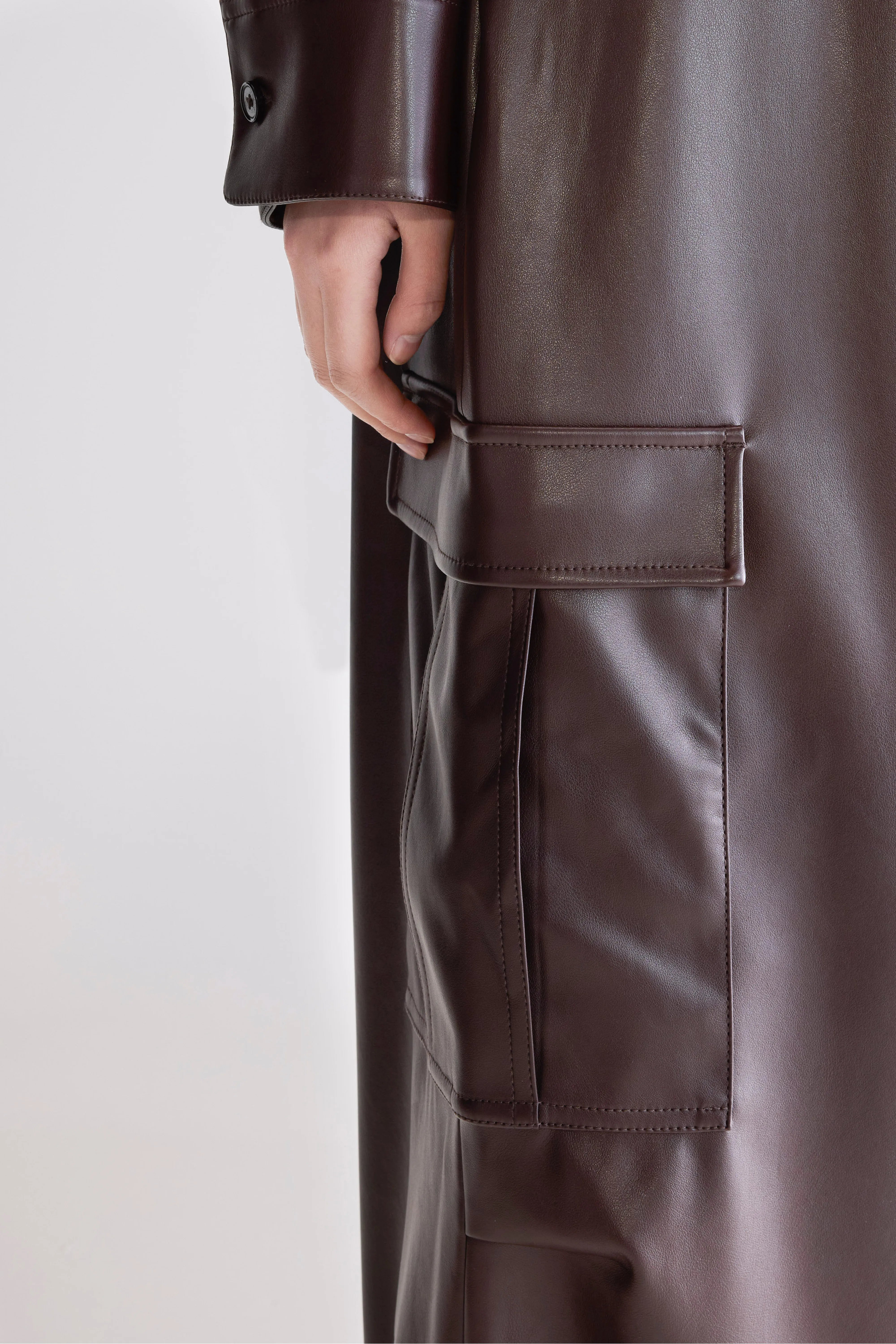 Jecko baggy broek in imitatieleer (252 / W / EBENE)