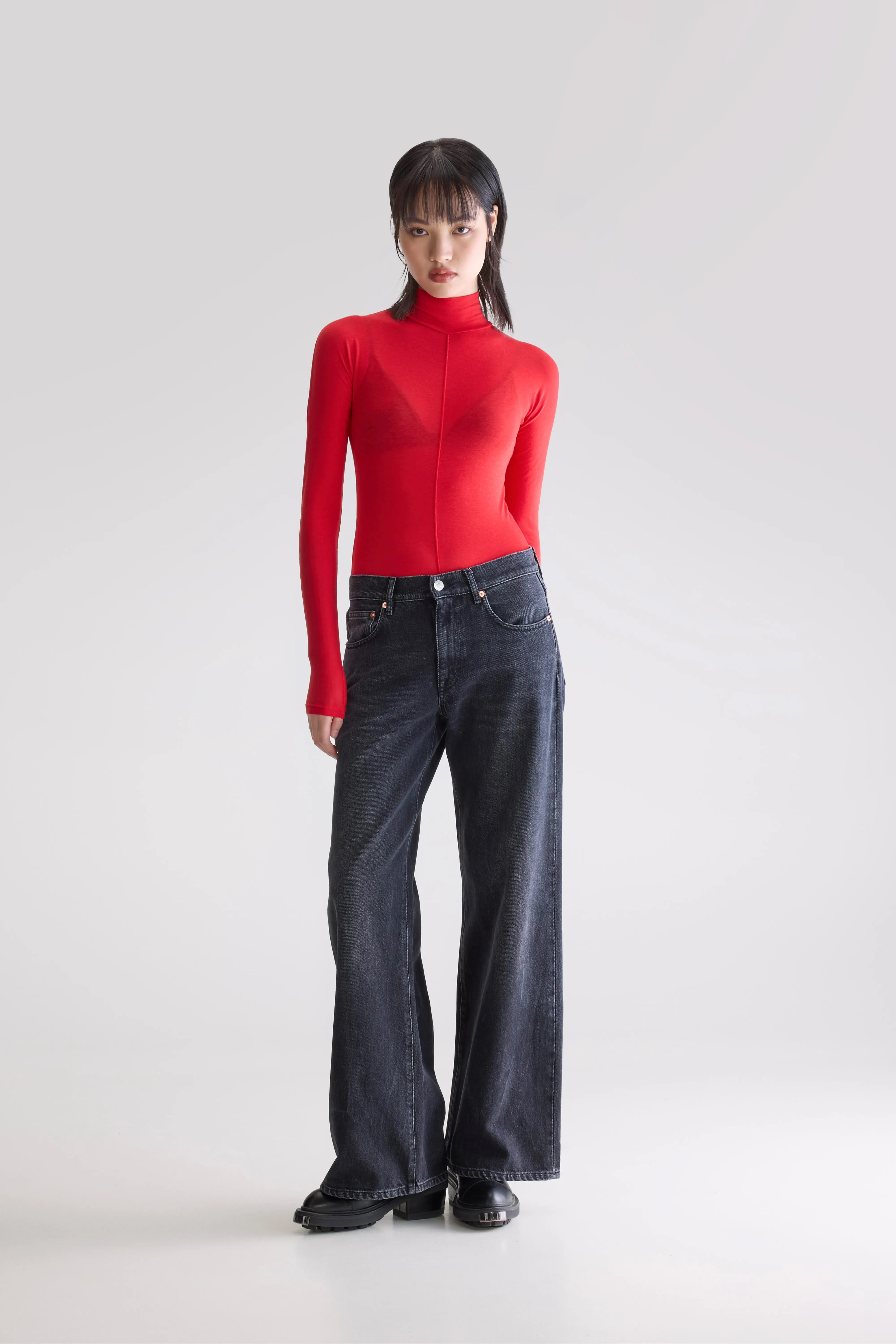 Denim N. 97 Wide Jeans - Used black For Women | Bellerose