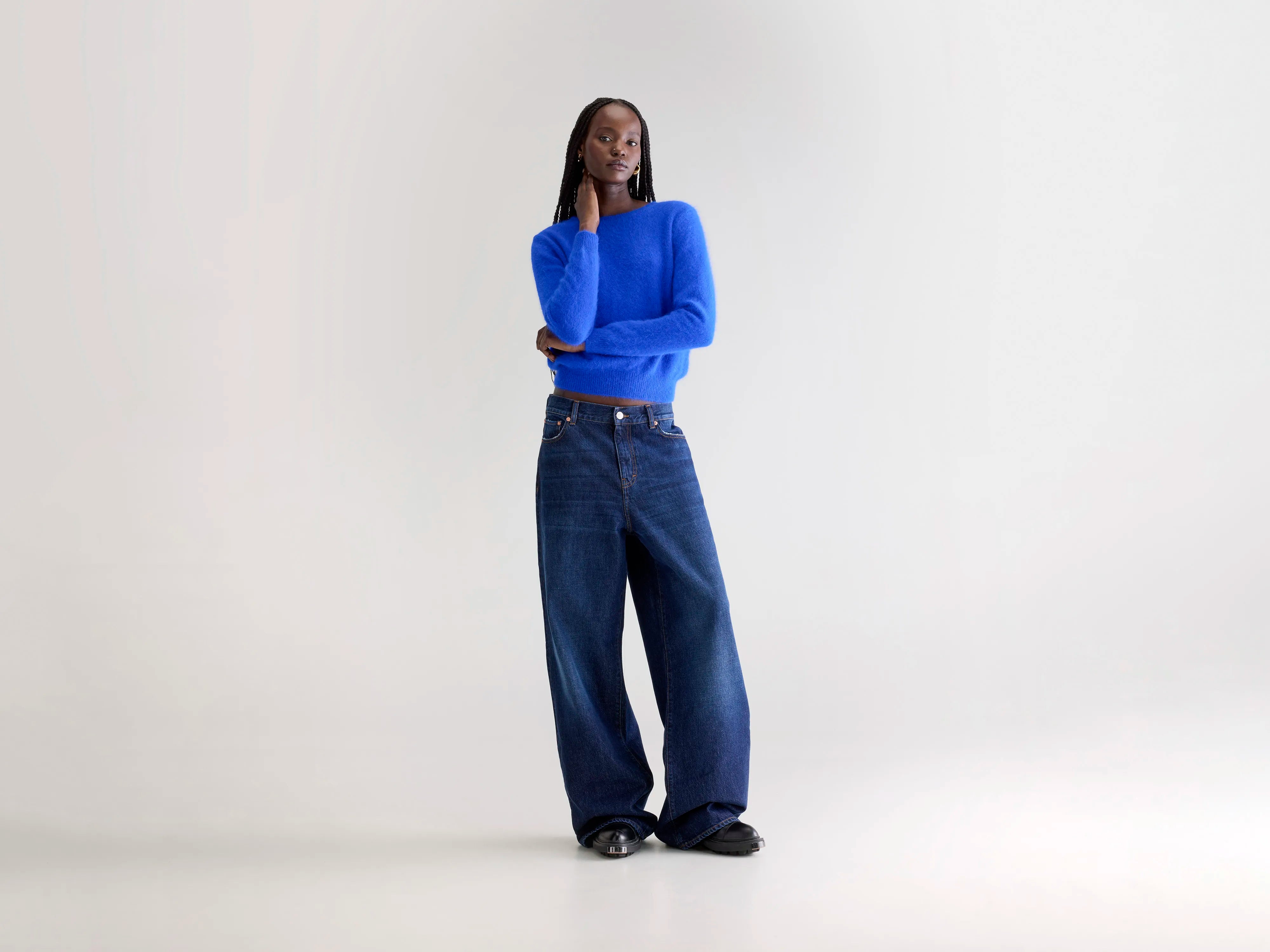 Denim N. 64 wijde jeans (252 / W / RINSE)