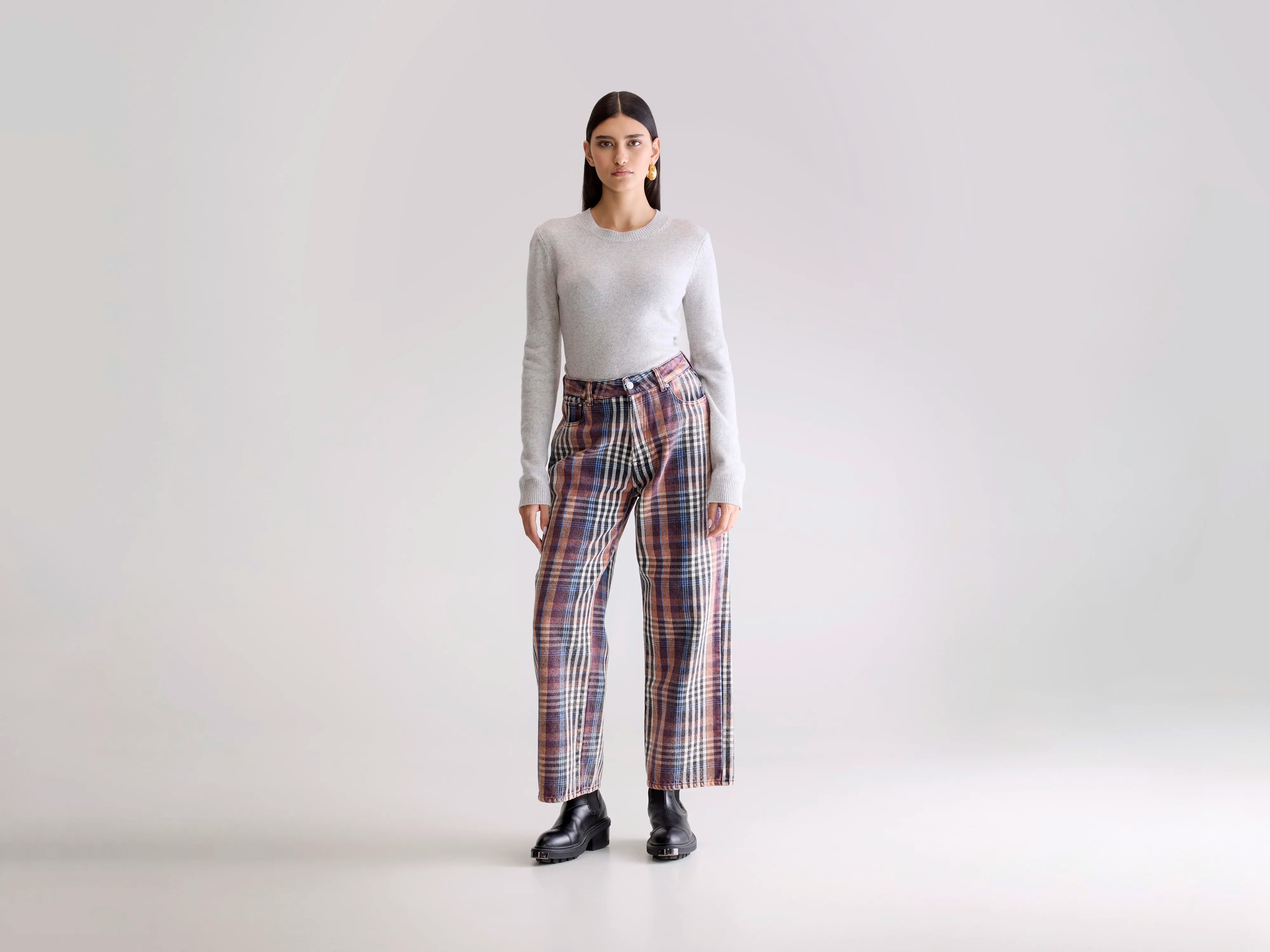 Denim N. 66 wide jeans (252 / W / CHECK A)