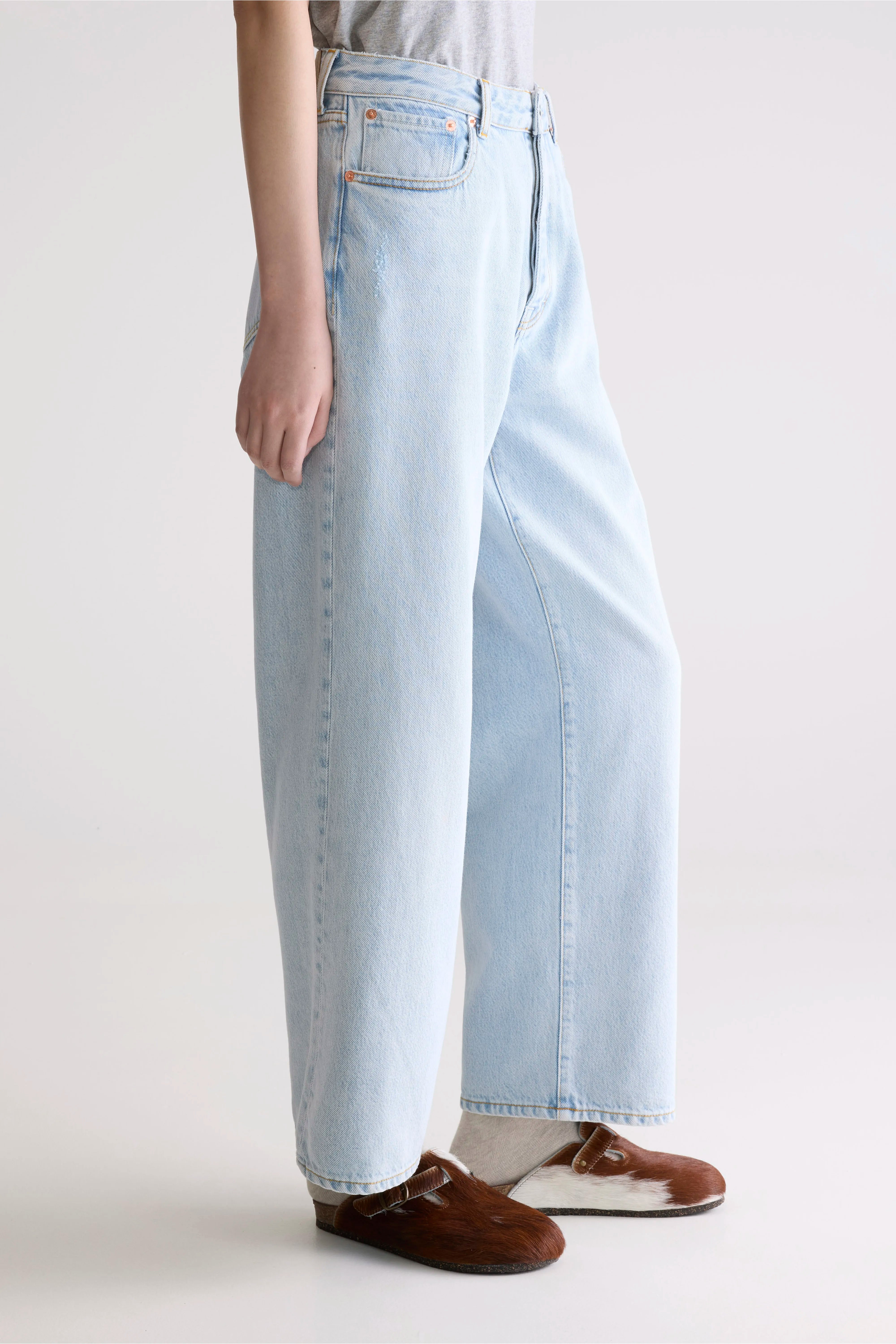 Denim N. 66 Wide Jeans - Used lt blue For Women | Bellerose