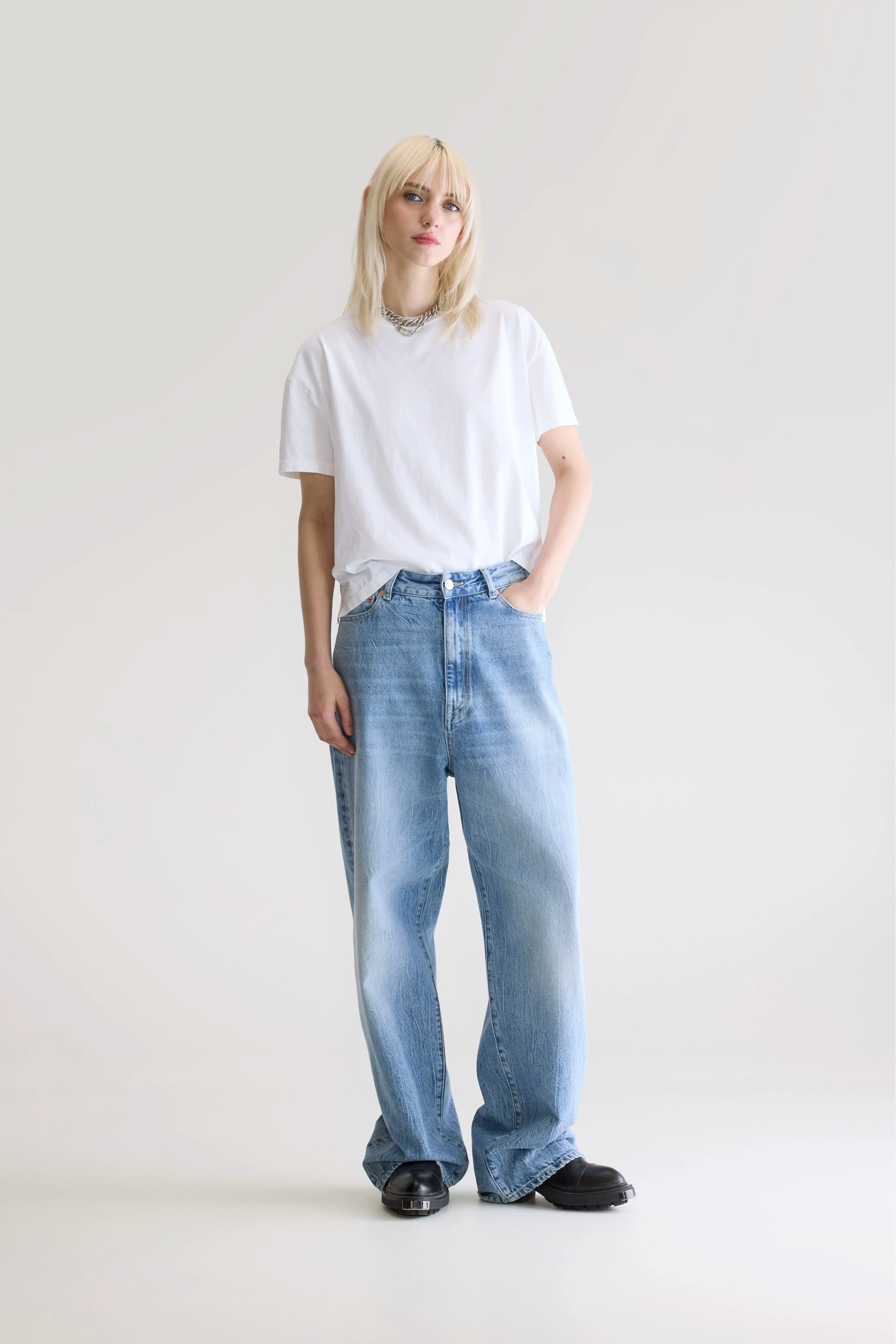 Denim N. 68 Baggy Jeans - Vintage blue For Women | Bellerose