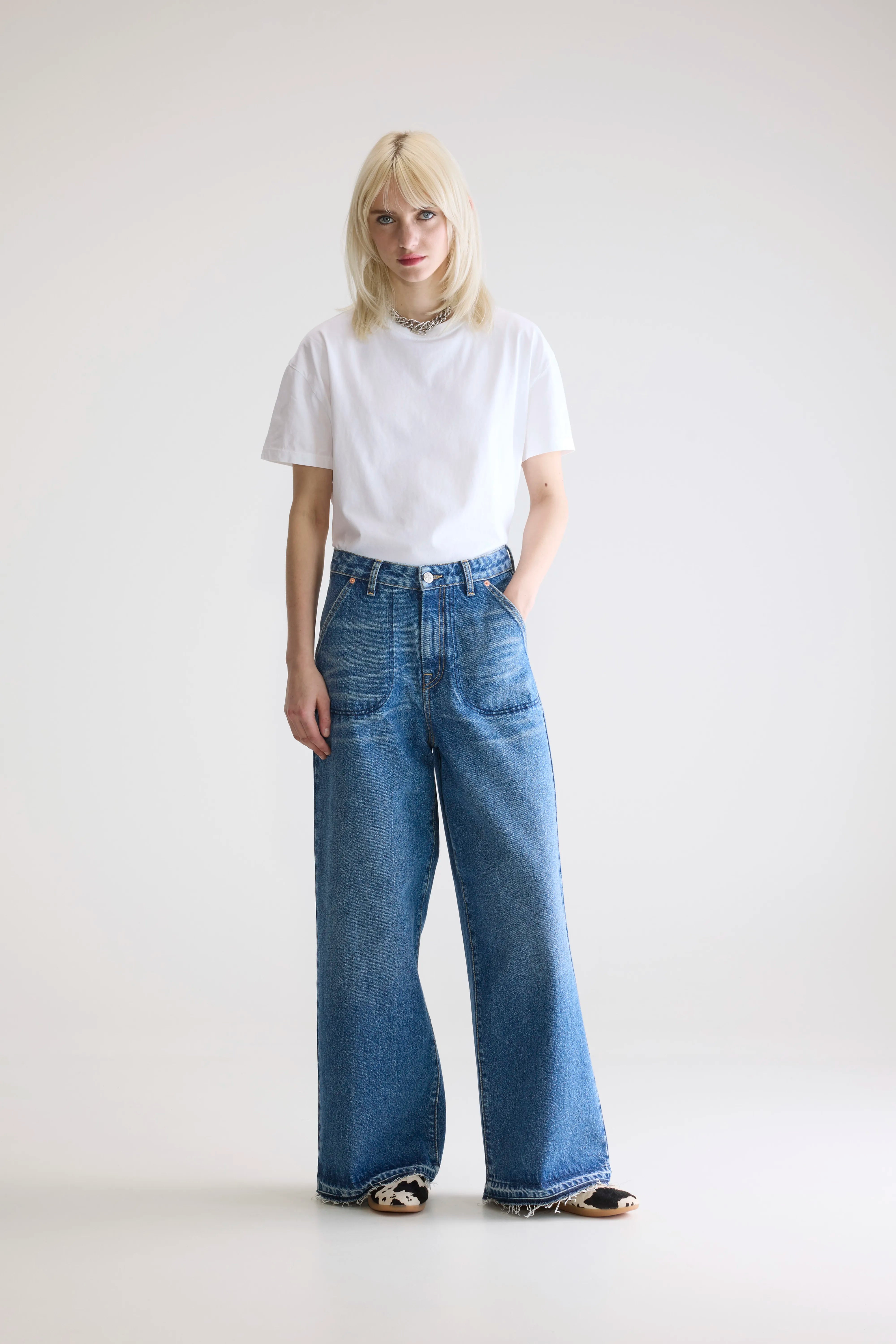 Denim N. 62 Wide Jeans - Blue stone For Women | Bellerose