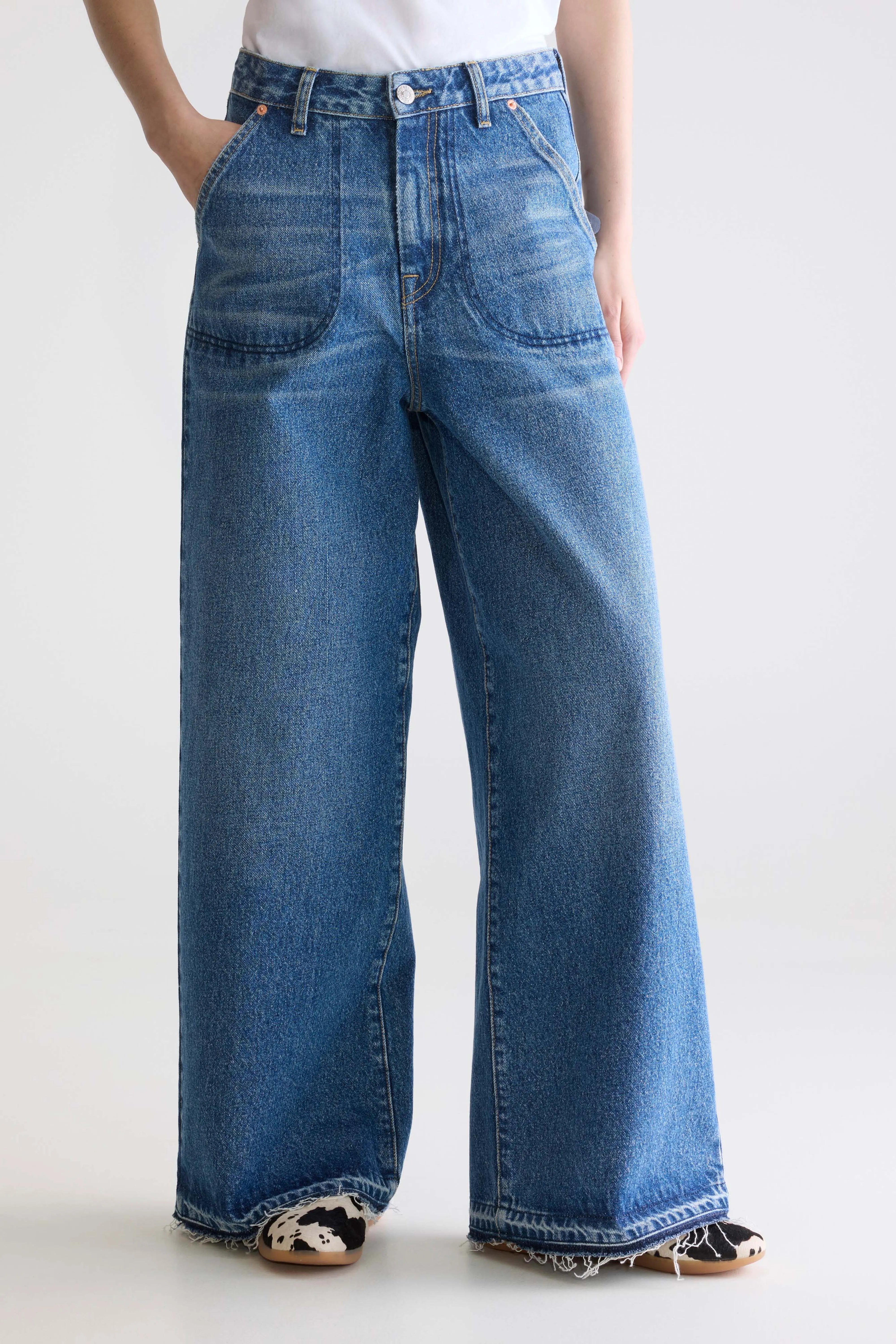 Denim N. 62 Wide Jeans - Blue stone For Women | Bellerose