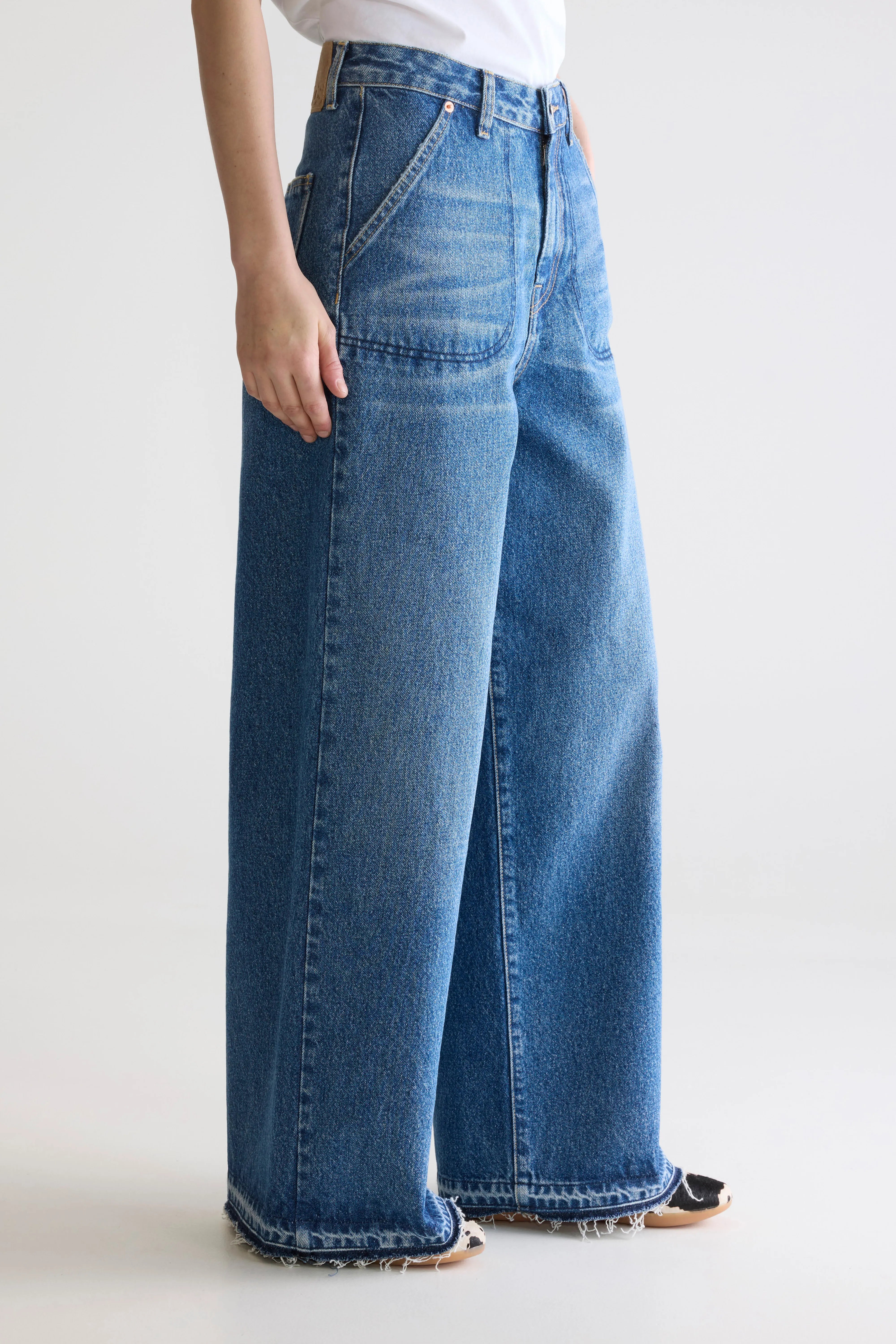 Denim N. 62 Wide Jeans - Blue stone For Women | Bellerose
