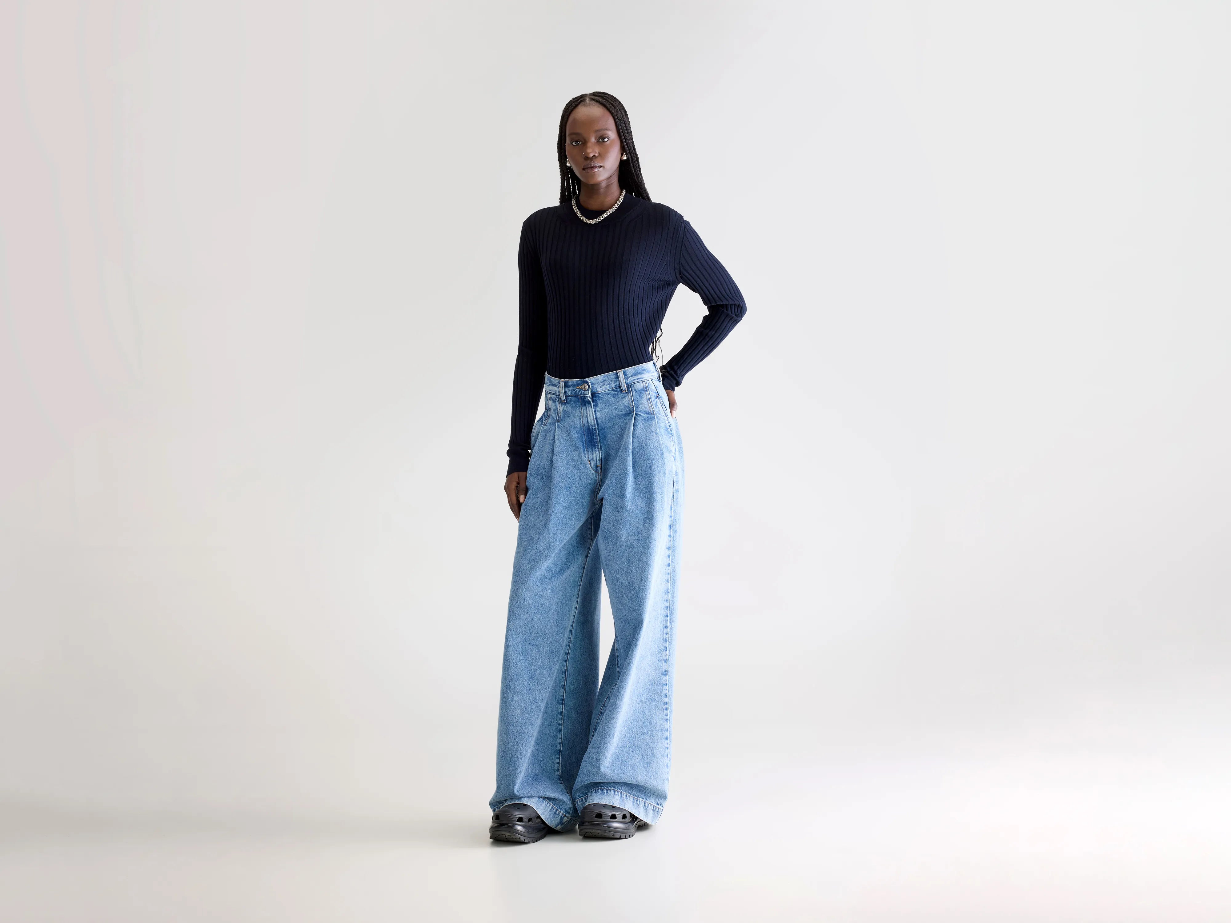 Denim N. 74 super-wide jeans (252 / W / STONE BLUE)