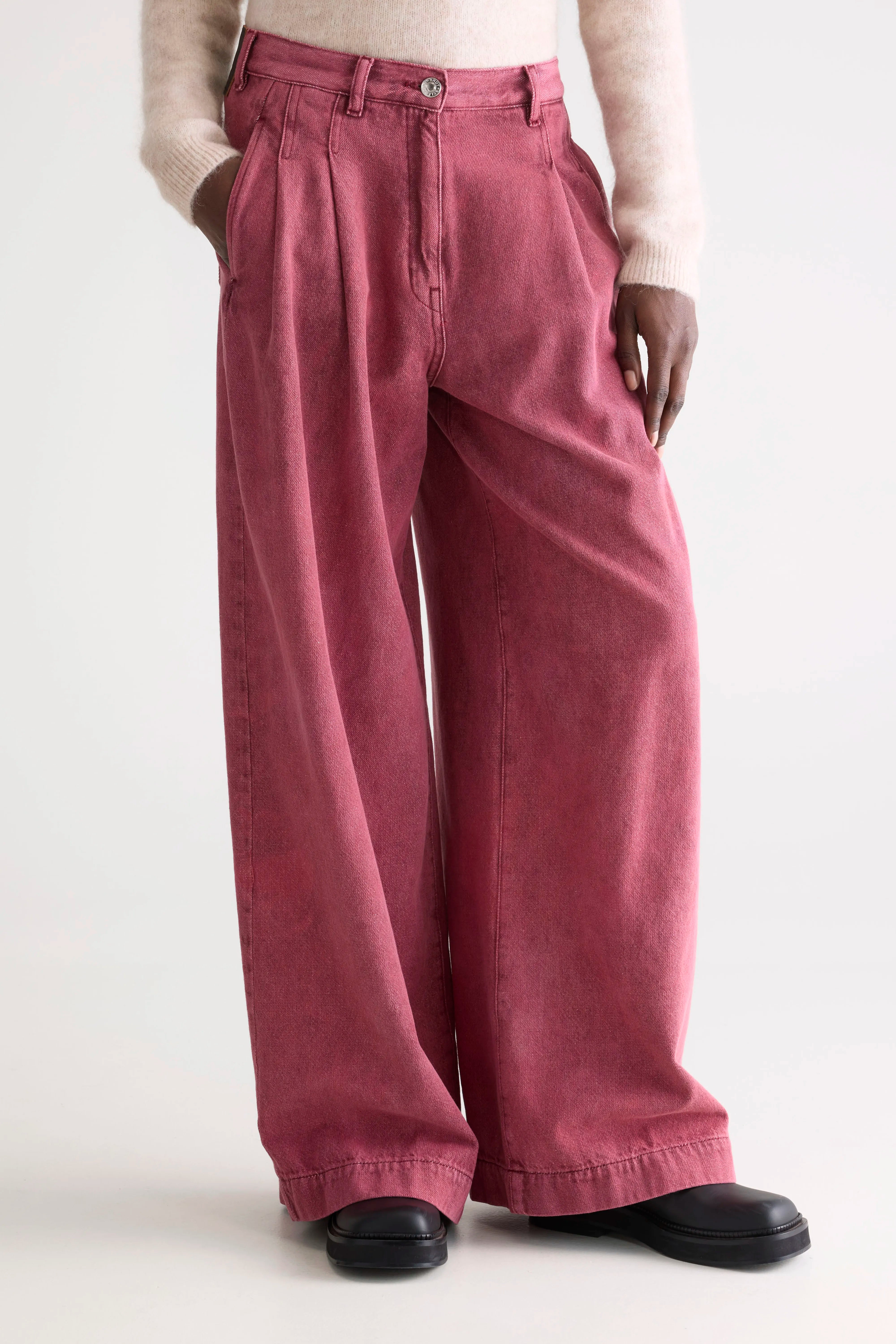 Denim N. 74 super-wide jeans (252 / W / WINE STONE)
