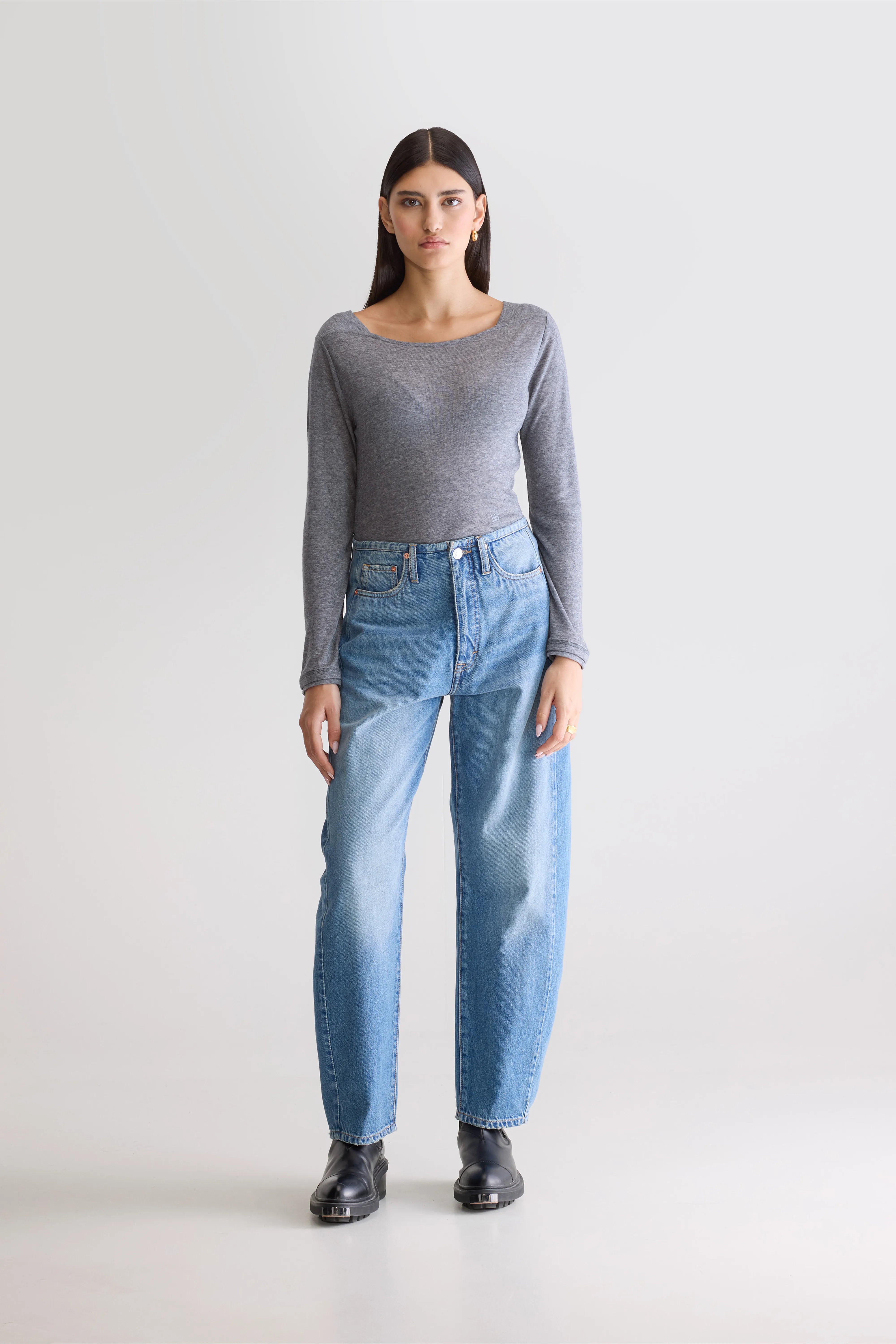 Denim N. 55 Wide Jeans - Used blue For Women | Bellerose